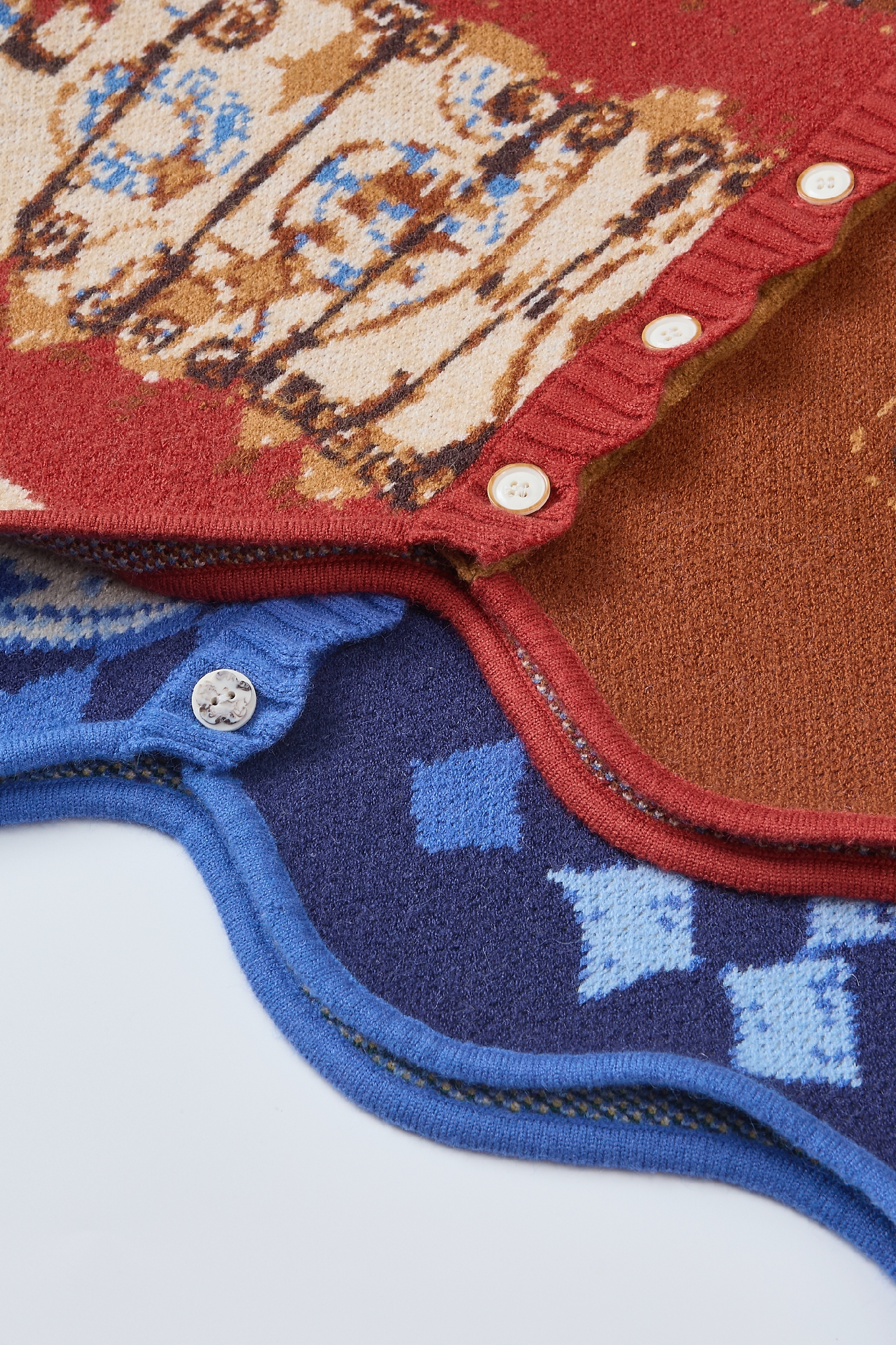 Blue knitted vest cardigan