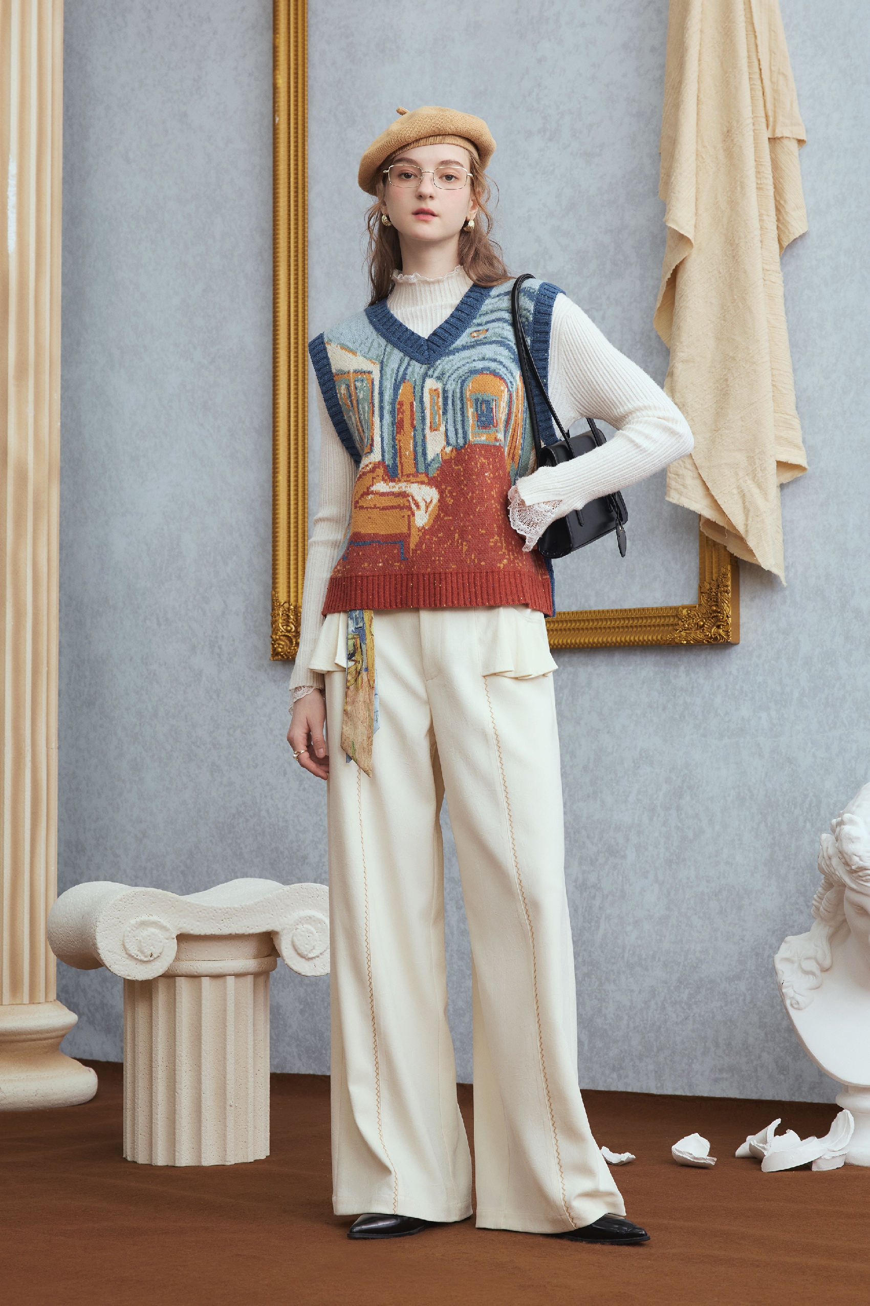 Outerwear knitted vest