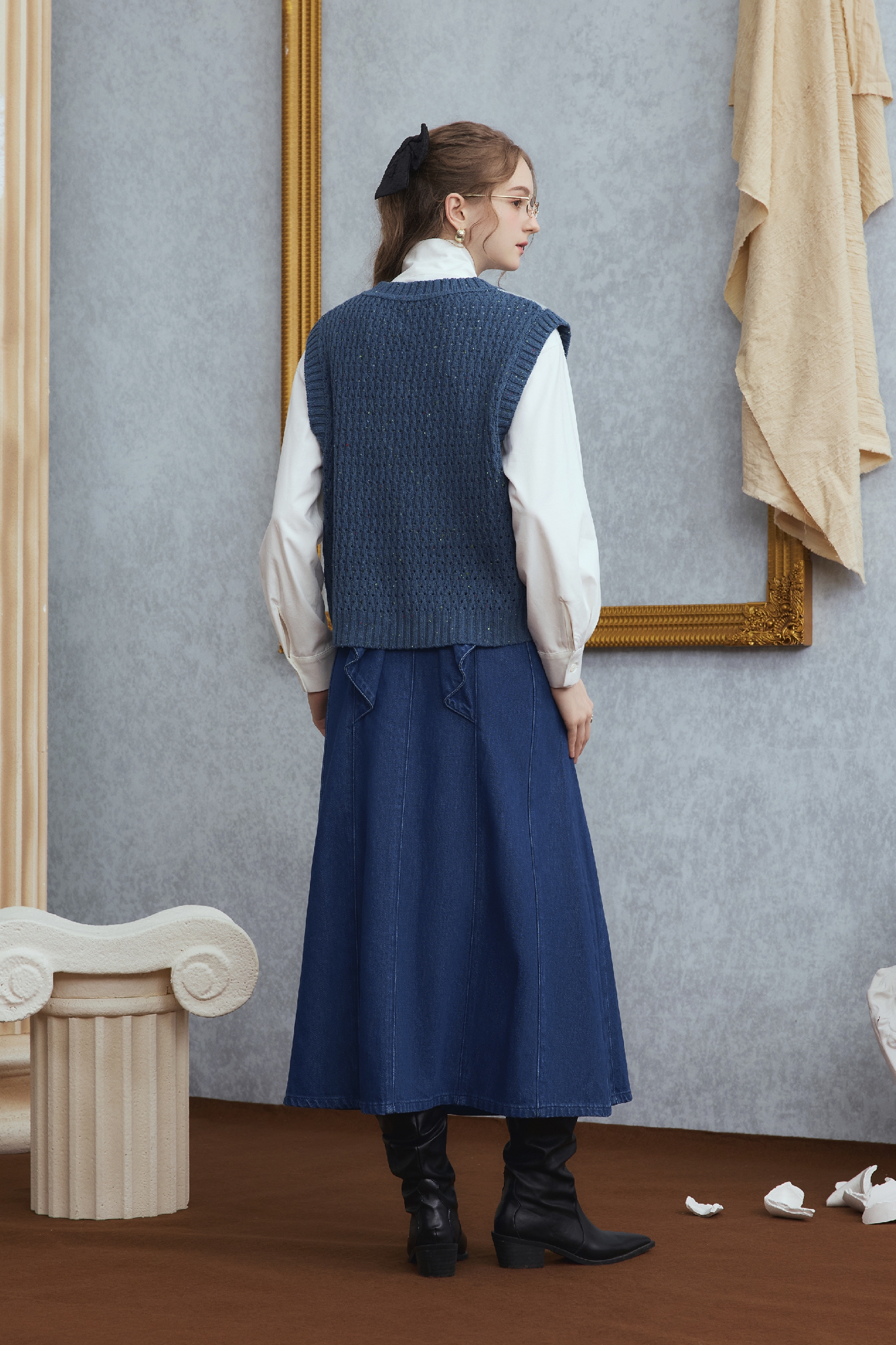 Outerwear knitted vest