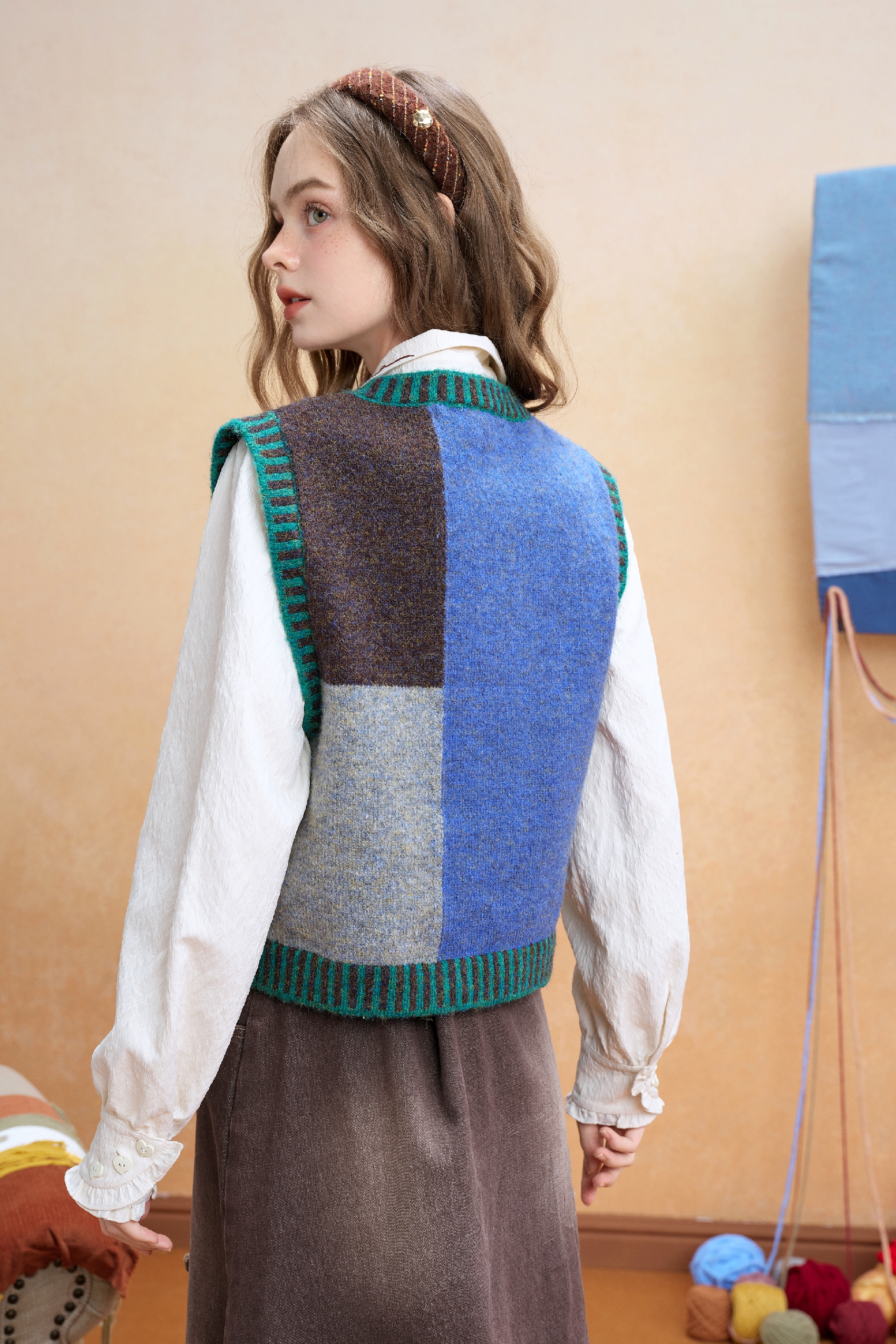 Christmas sleeveless knitted vest