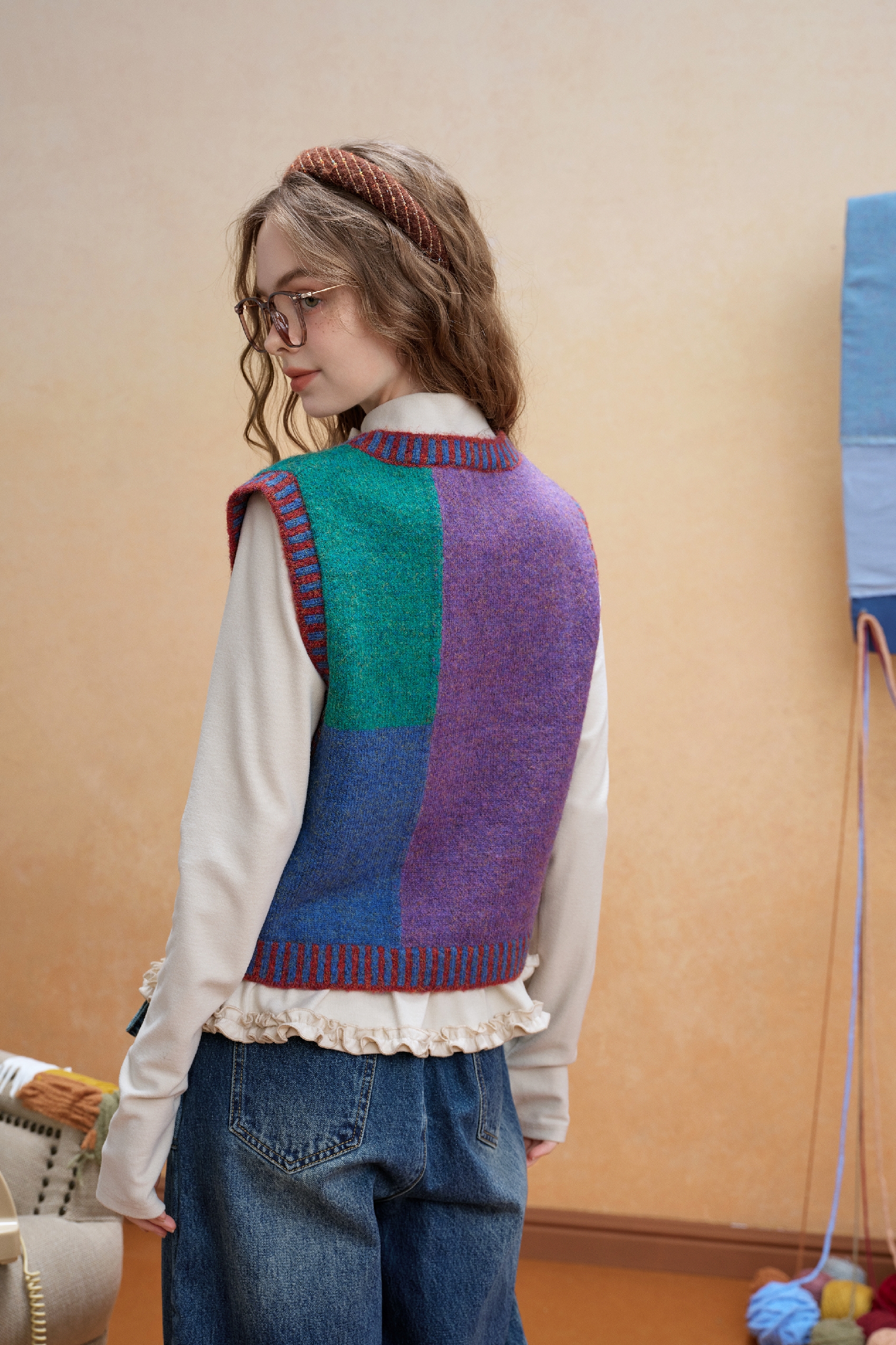 Christmas sleeveless knitted vest