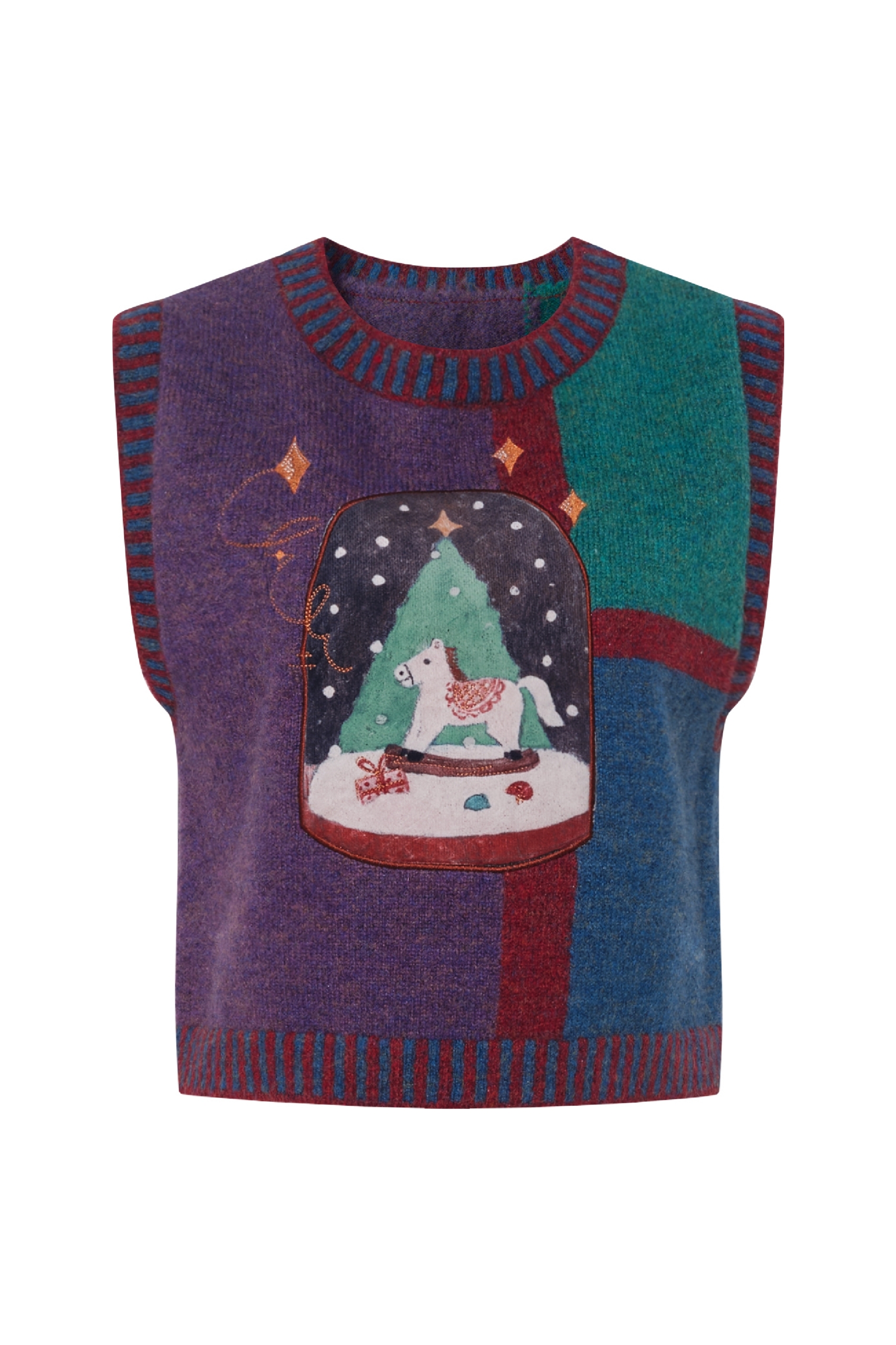 Christmas sleeveless knitted vest