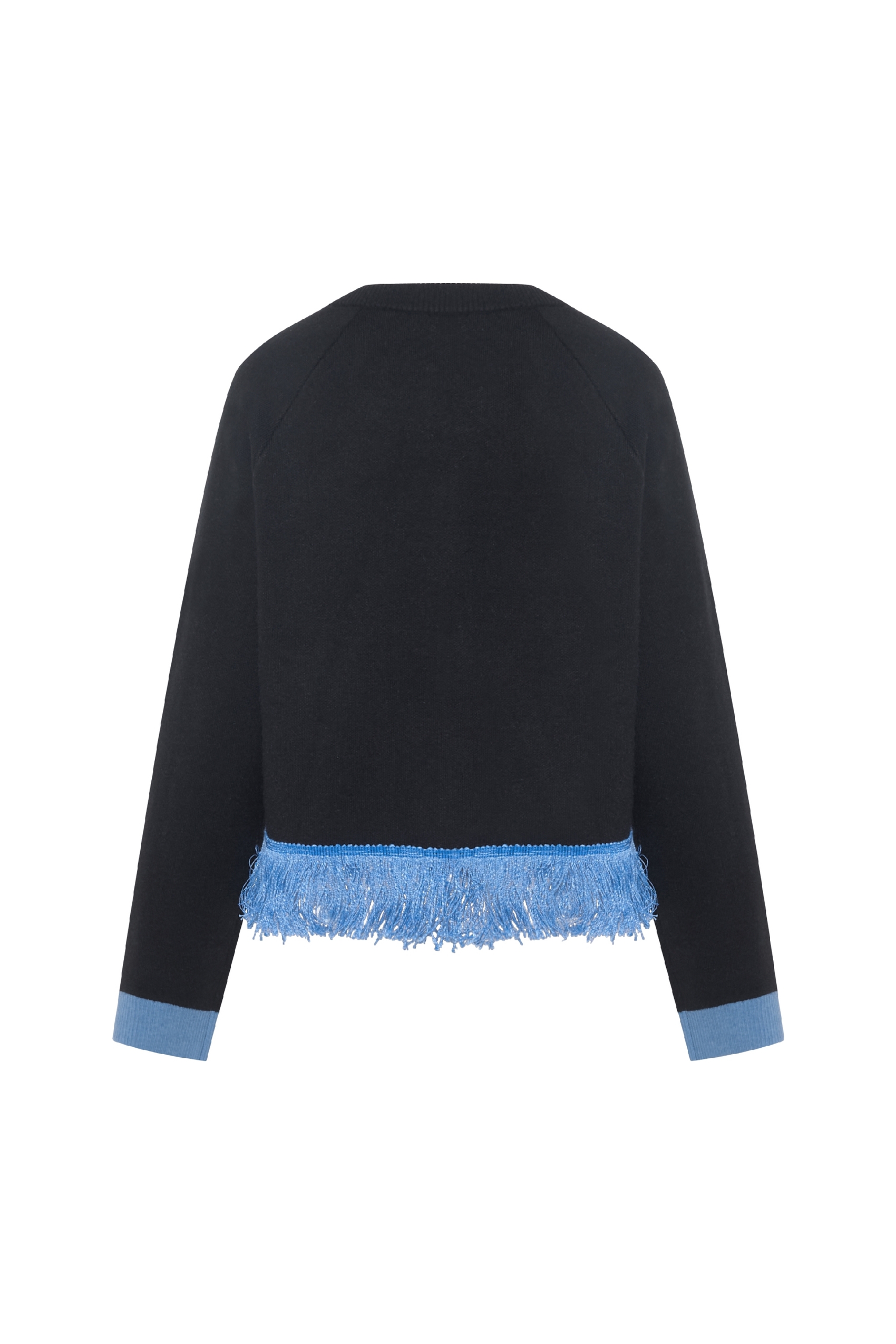 Black knitted casual cardigan