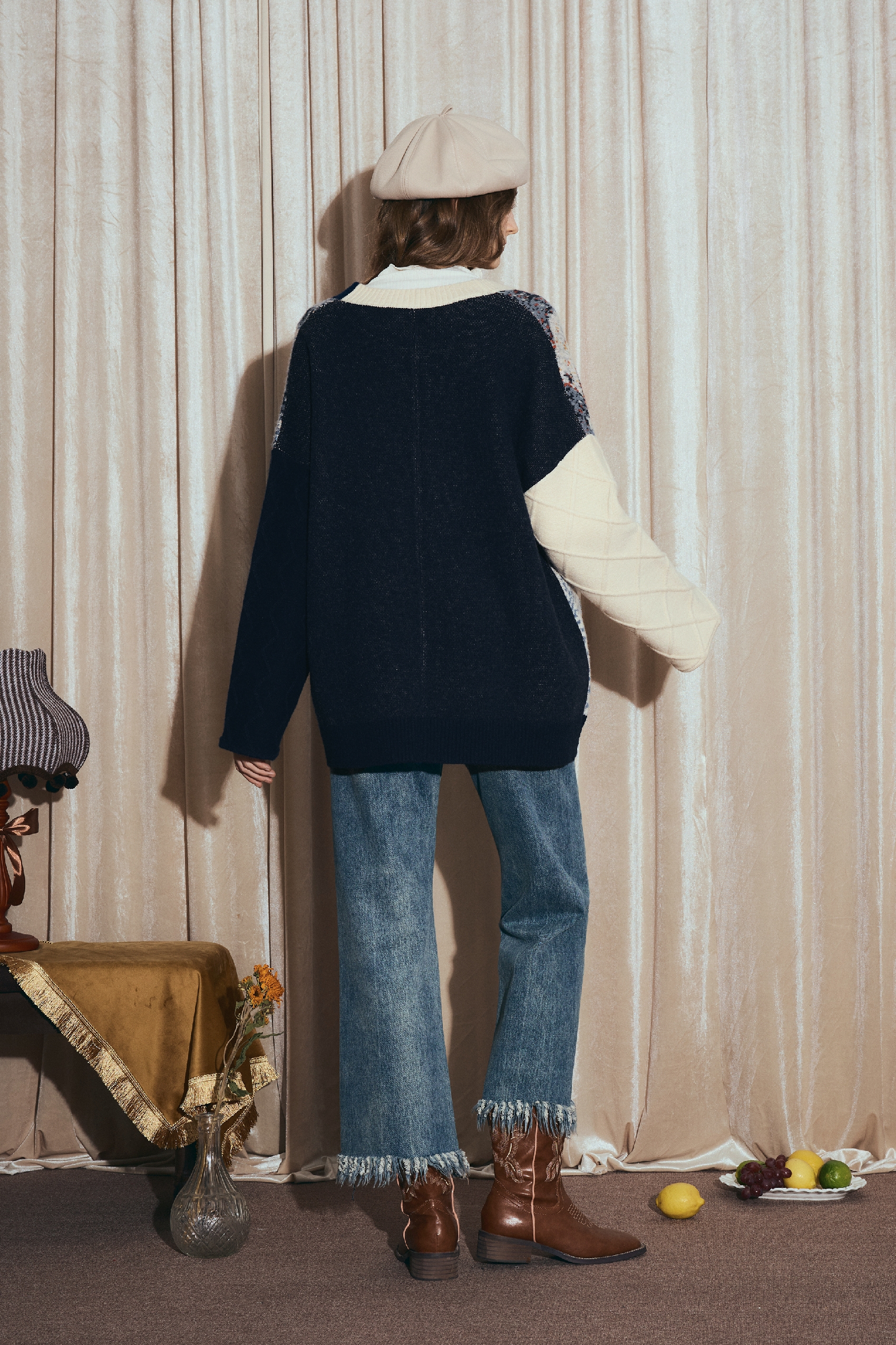 Van Gogh-Inspired Premium Knit Cardigan