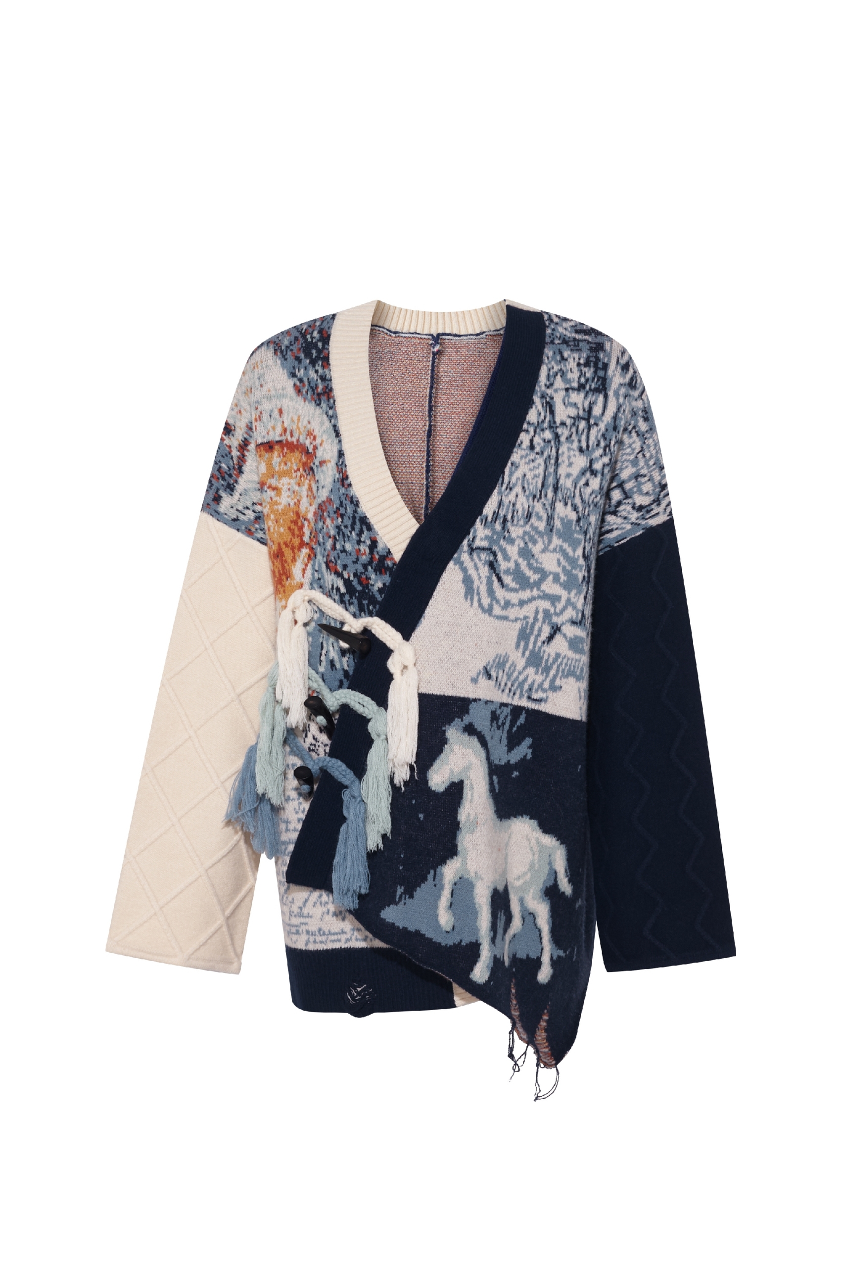 Van Gogh-Inspired Premium Knit Cardigan