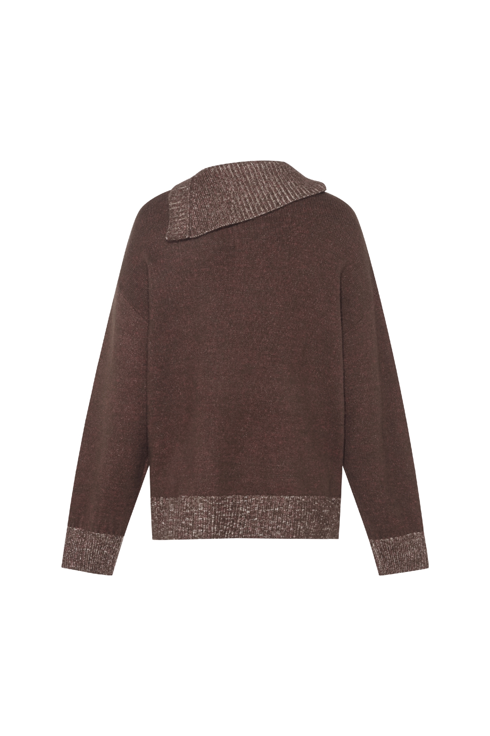 Van Gogh-Inspired Relaxed Collared Knit Sweater