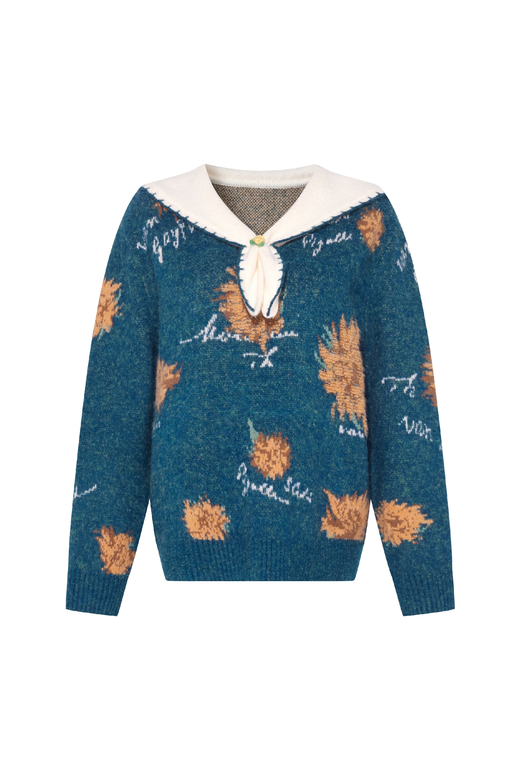 Van Gogh-Inspired Preppy Knit Sweater
