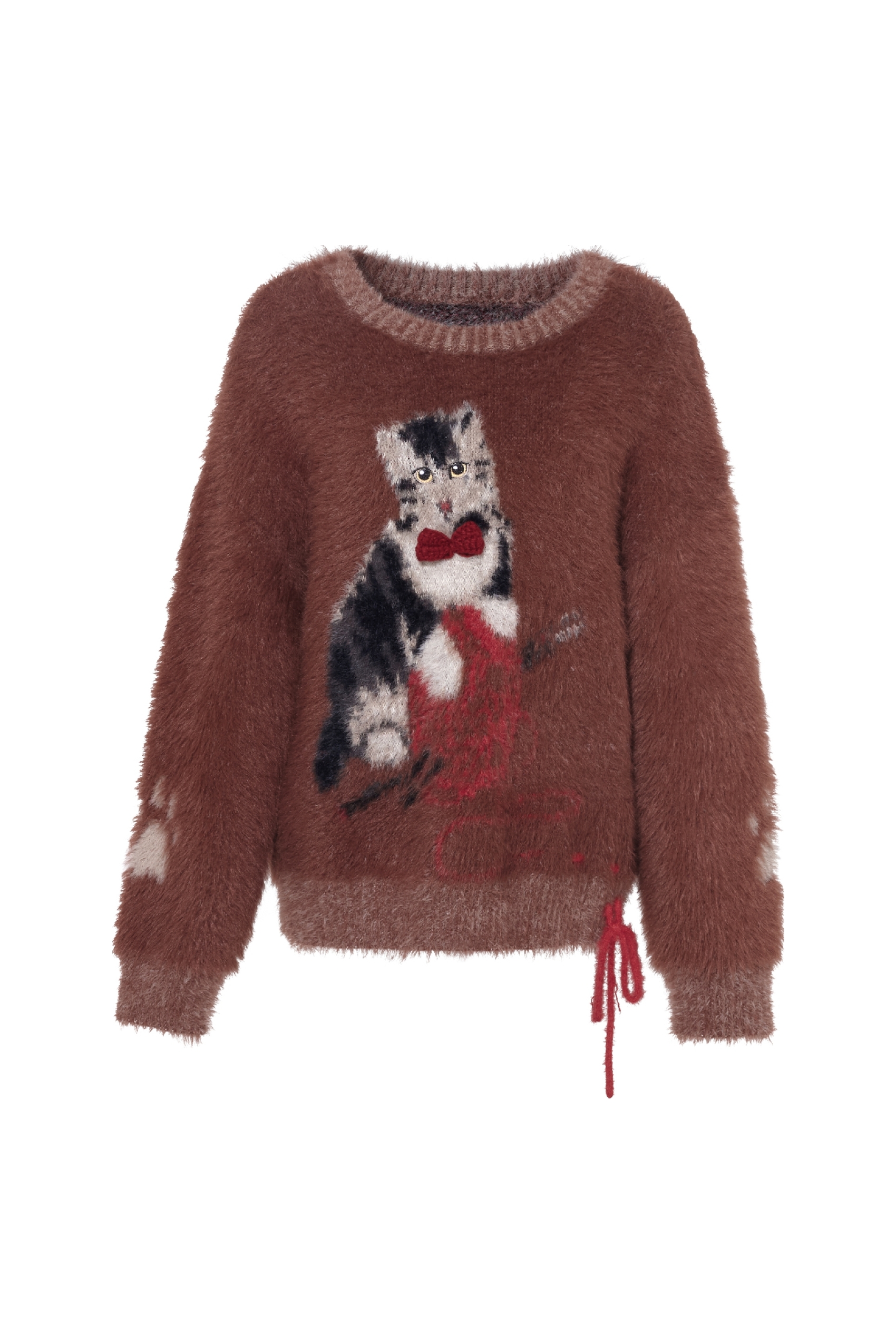 Purple knitted sweater