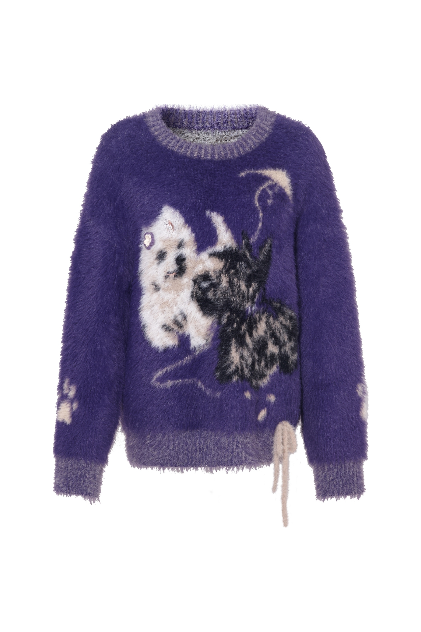 Purple knitted sweater