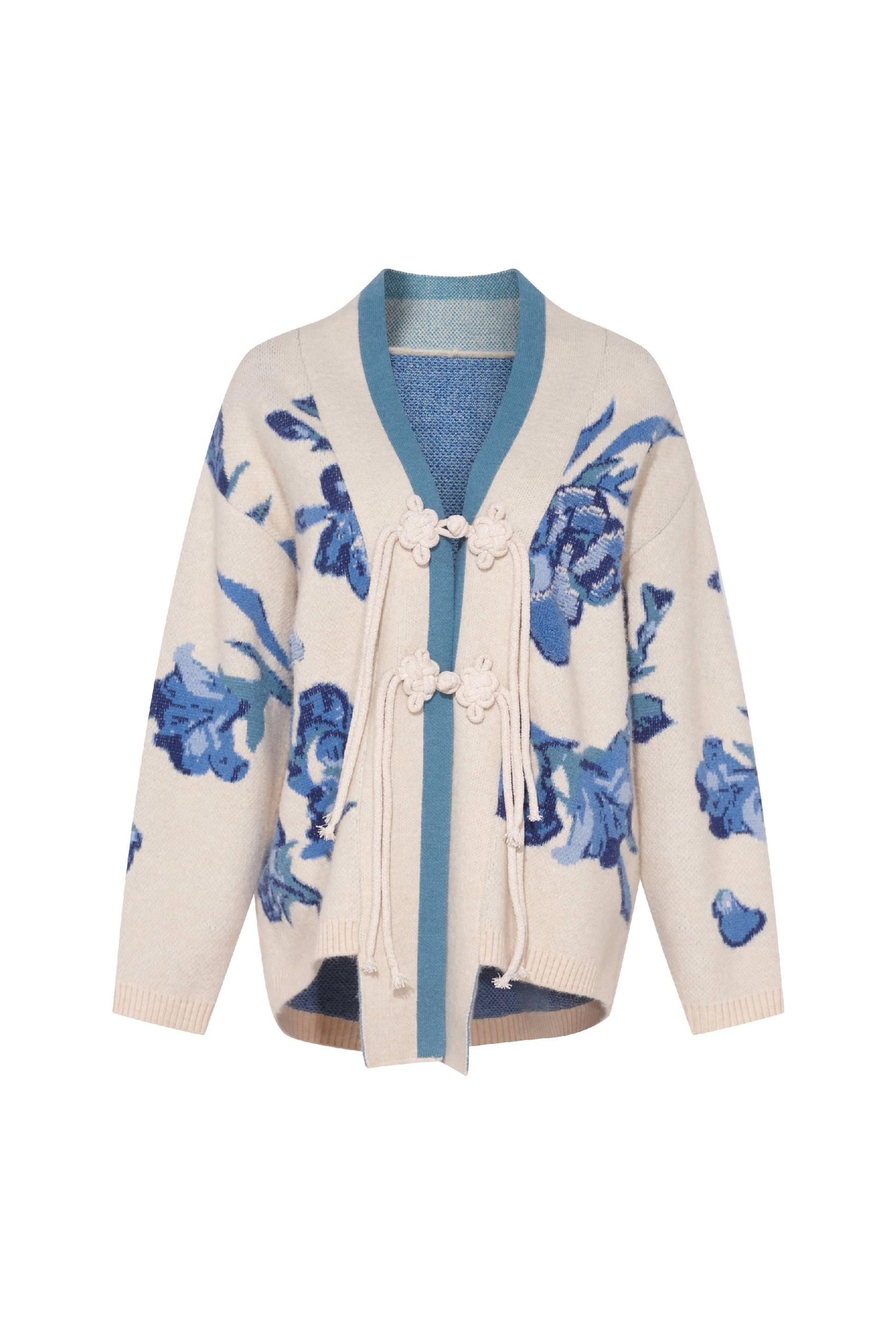 Van Gogh-Inspired Relaxed Knit Cardigan