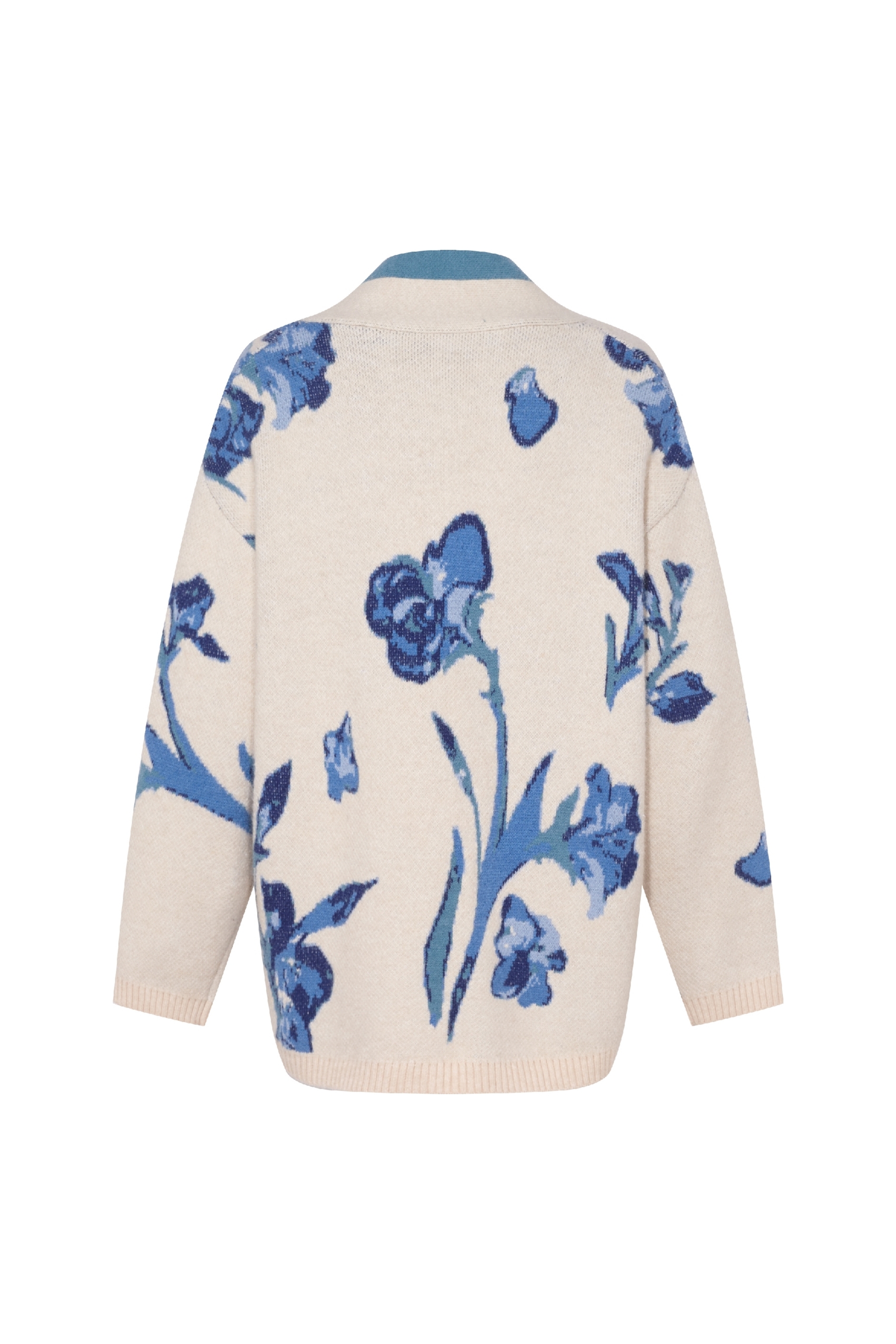 Van Gogh-Inspired Relaxed Knit Cardigan