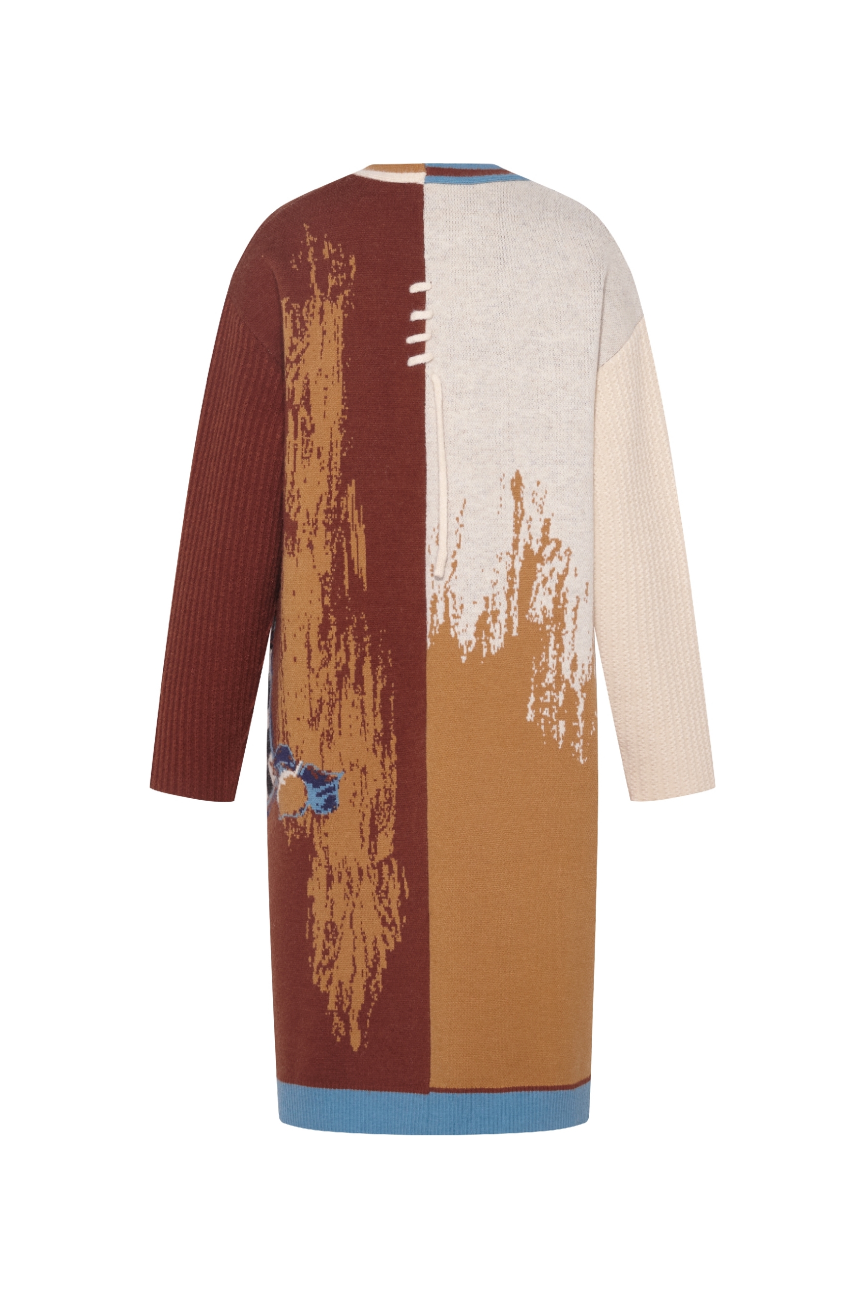 Medium-length knitted cardigan