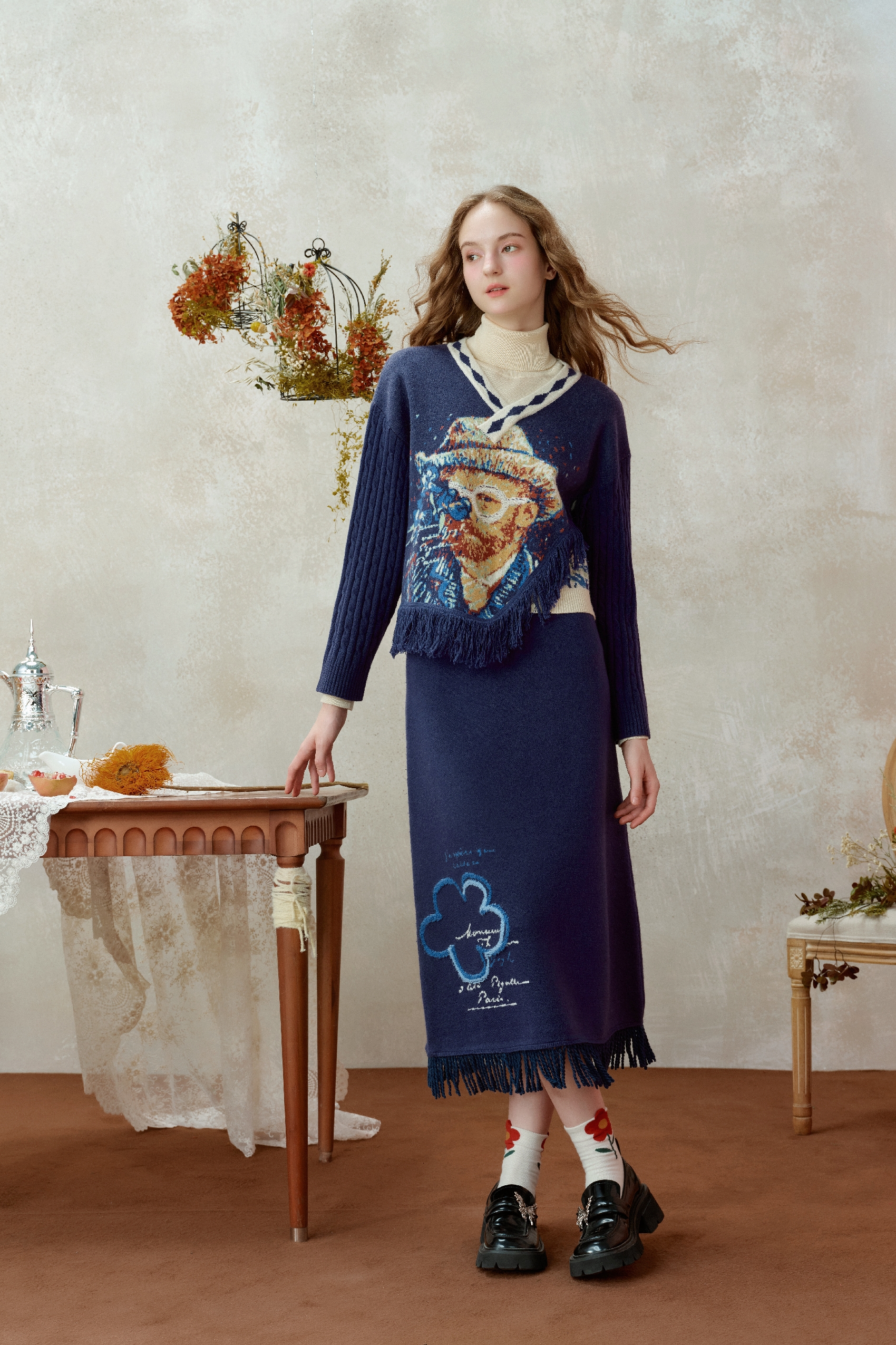 Van Gogh-Inspired Oil-Painting Knit Sweater