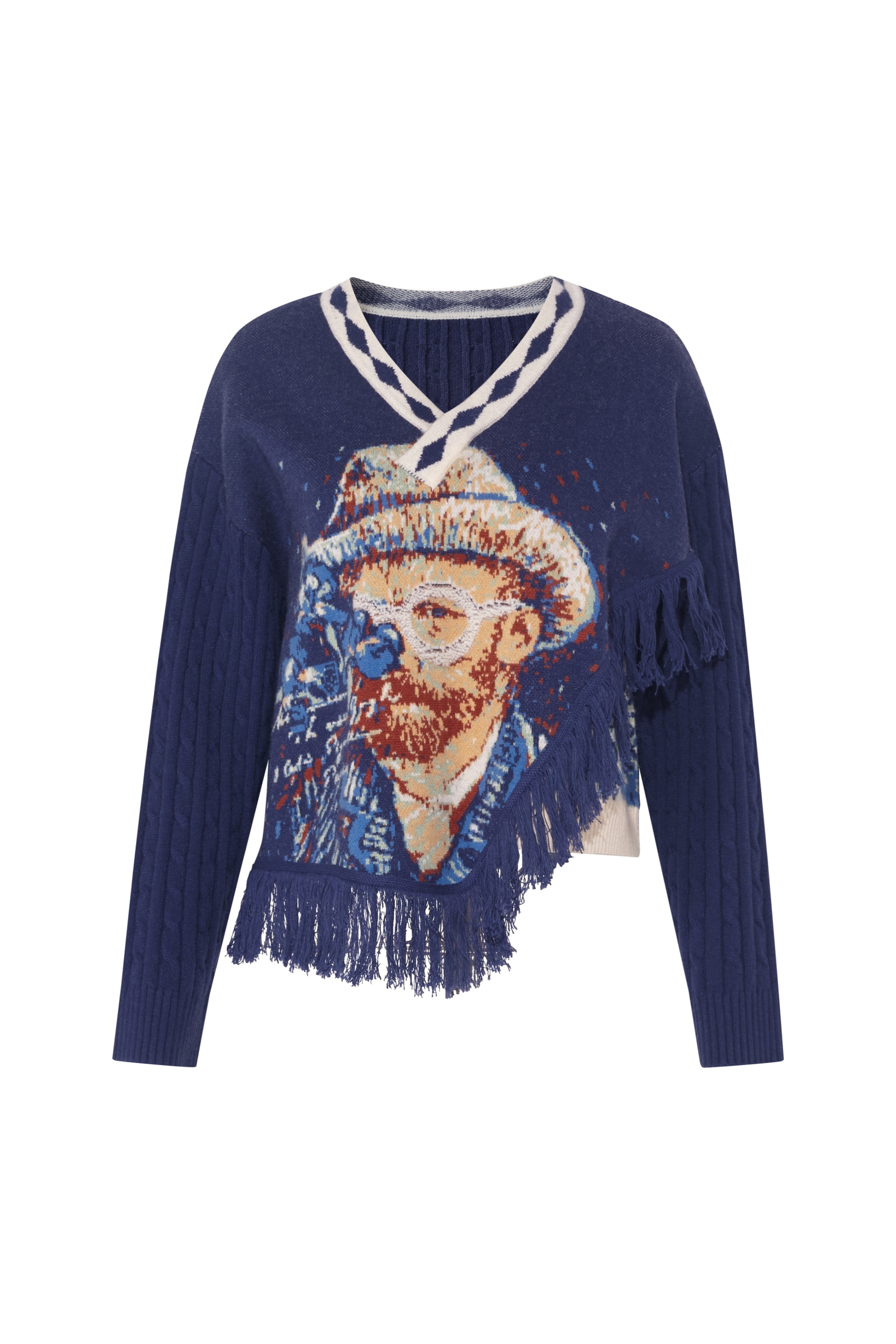 Van Gogh-Inspired Oil-Painting Knit Sweater