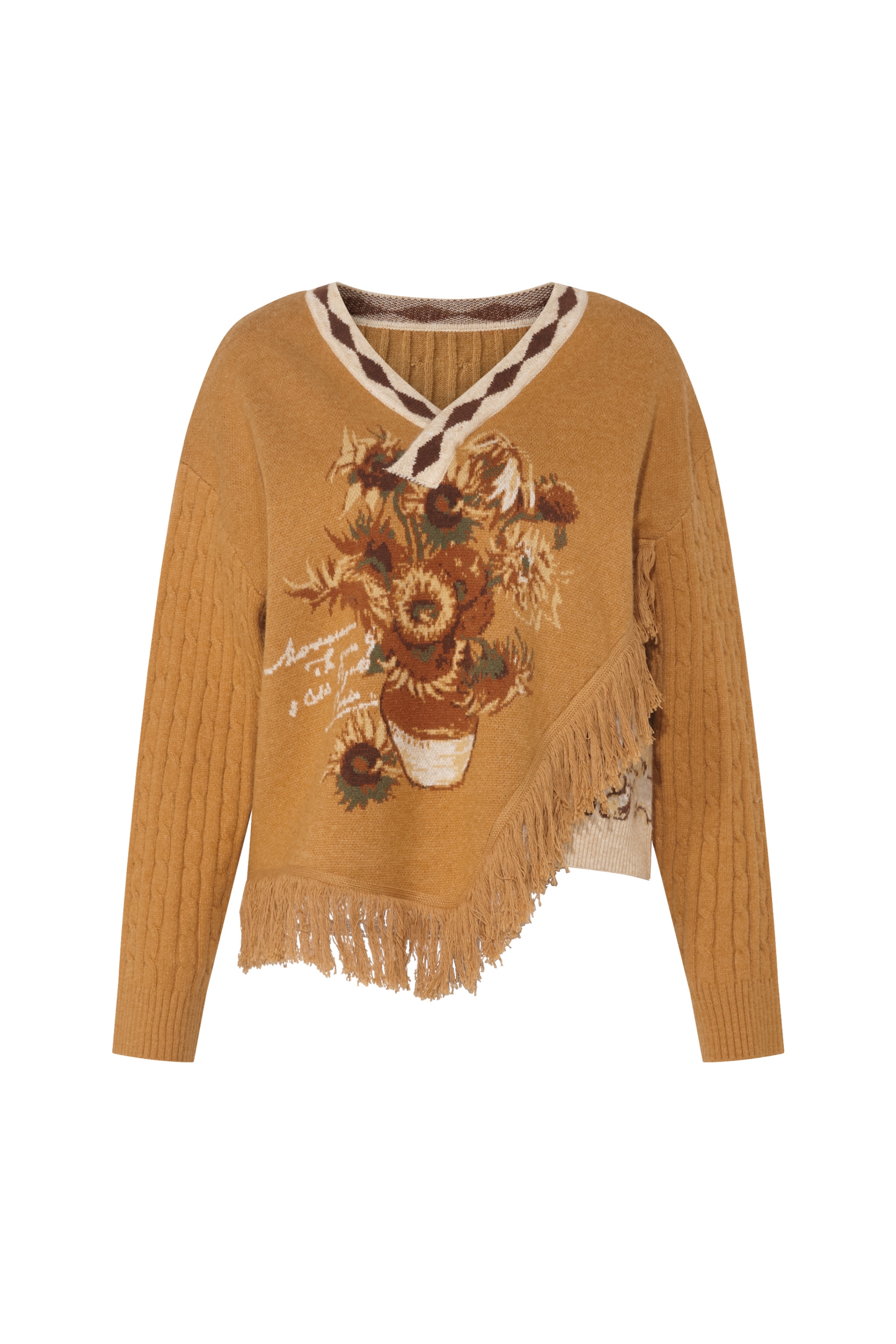 Van Gogh-Inspired Oil-Painting Knit Sweater