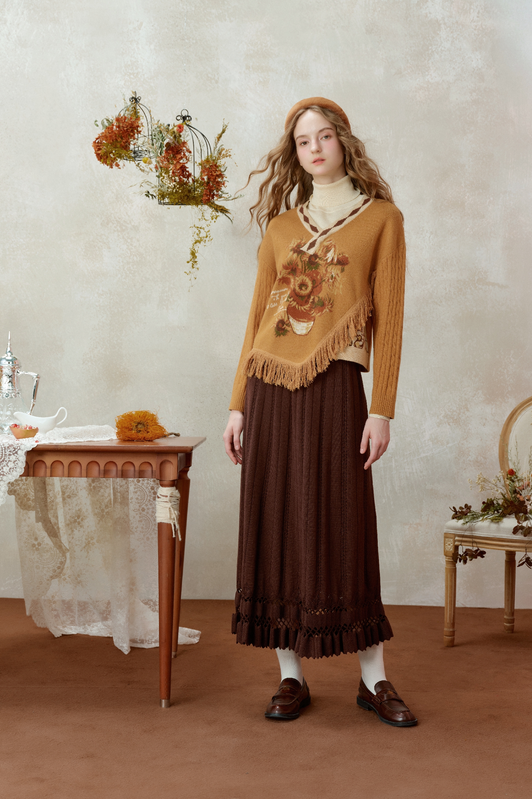 Van Gogh-Inspired Oil-Painting Knit Sweater