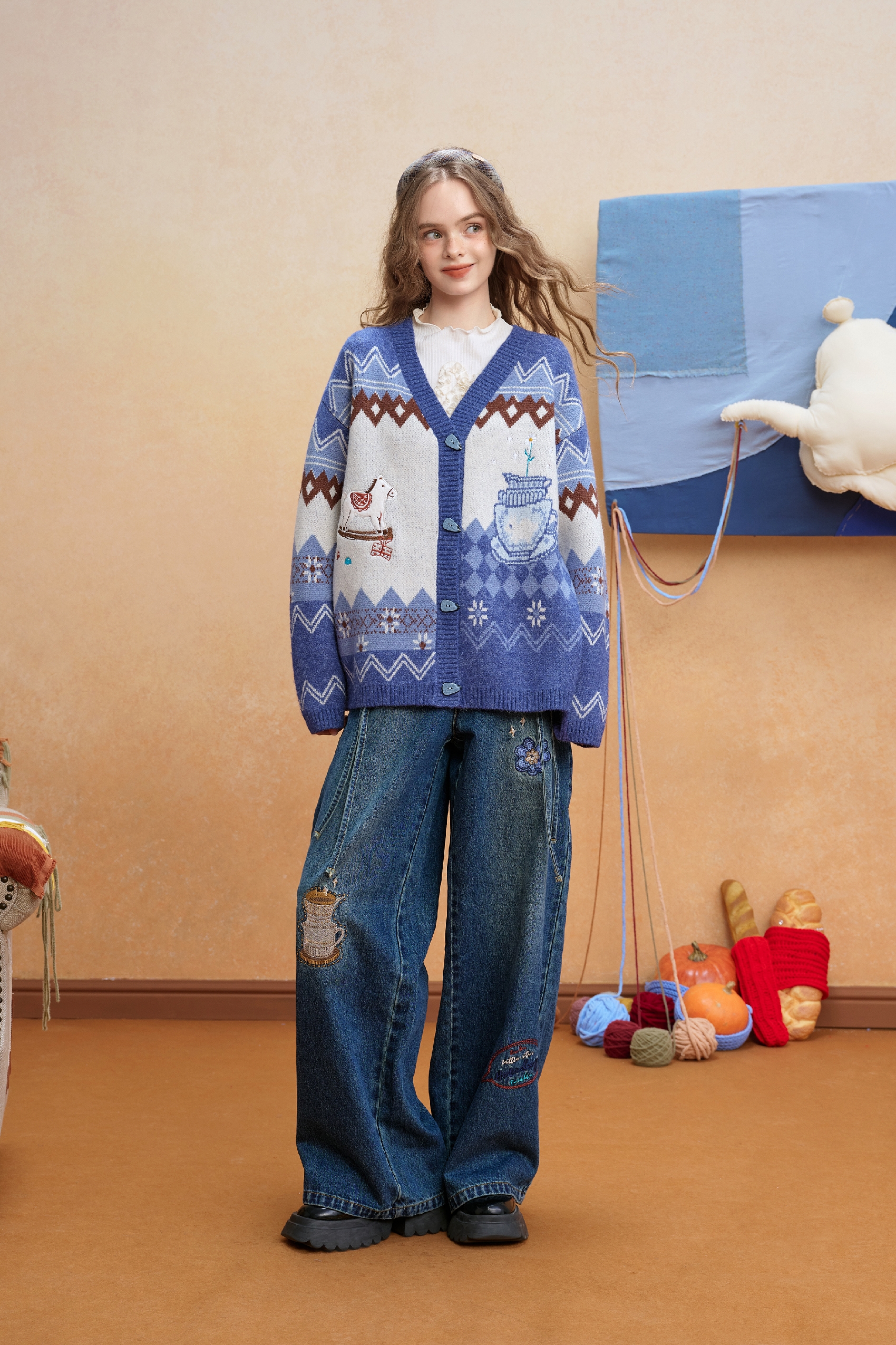 High-end knitted cardigan sweater