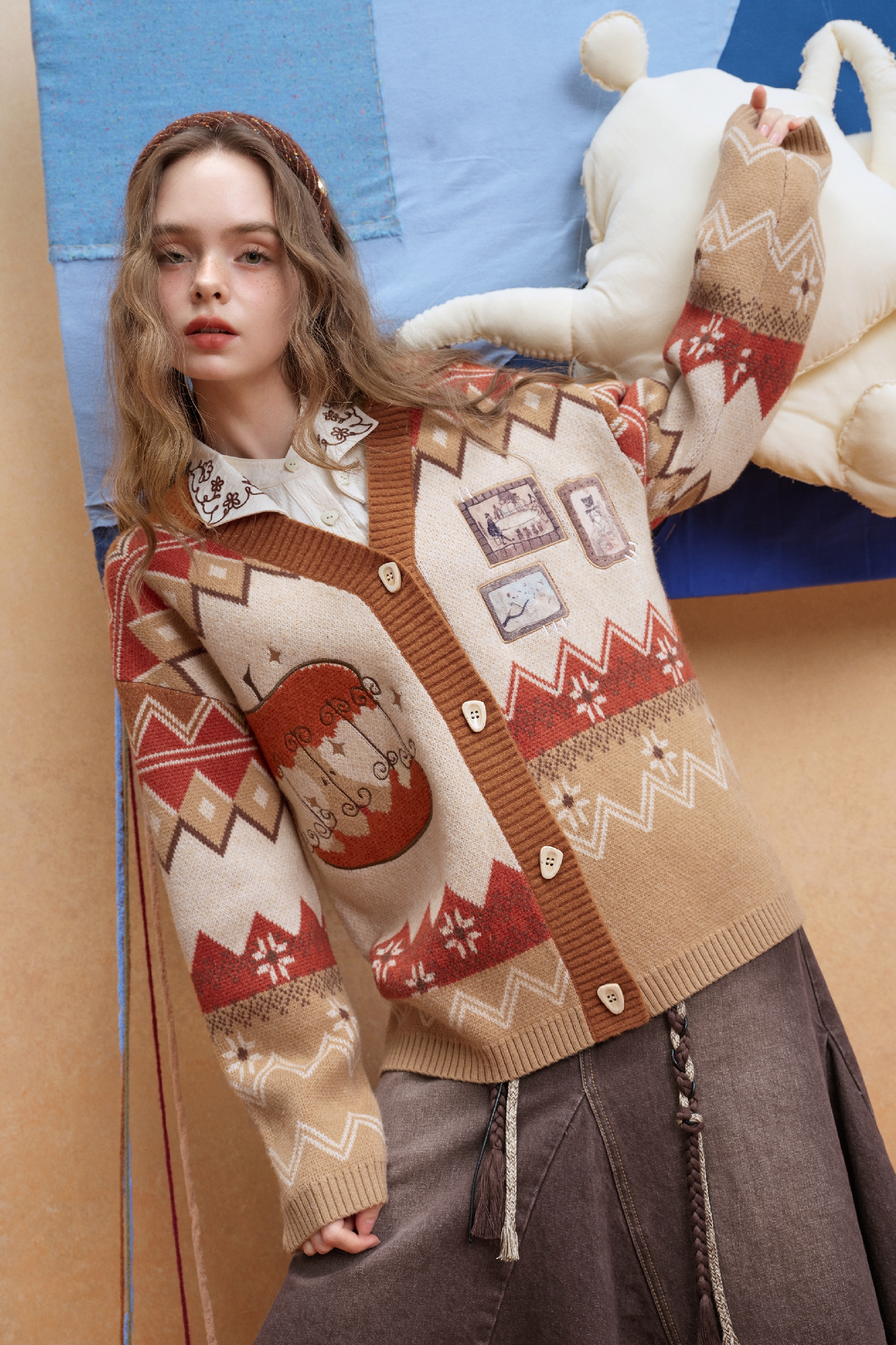 High-end knitted cardigan sweater