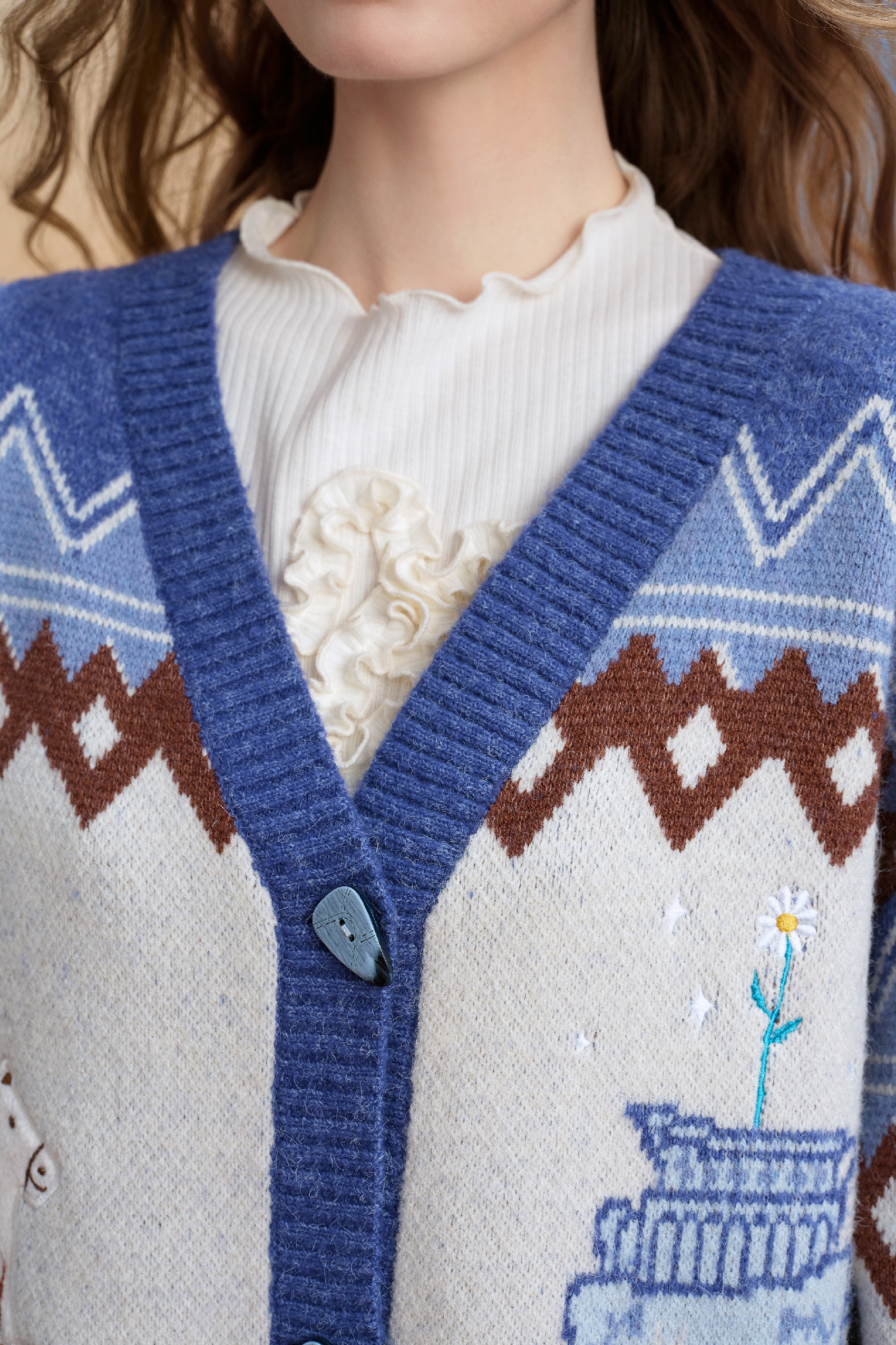 High-end knitted cardigan sweater