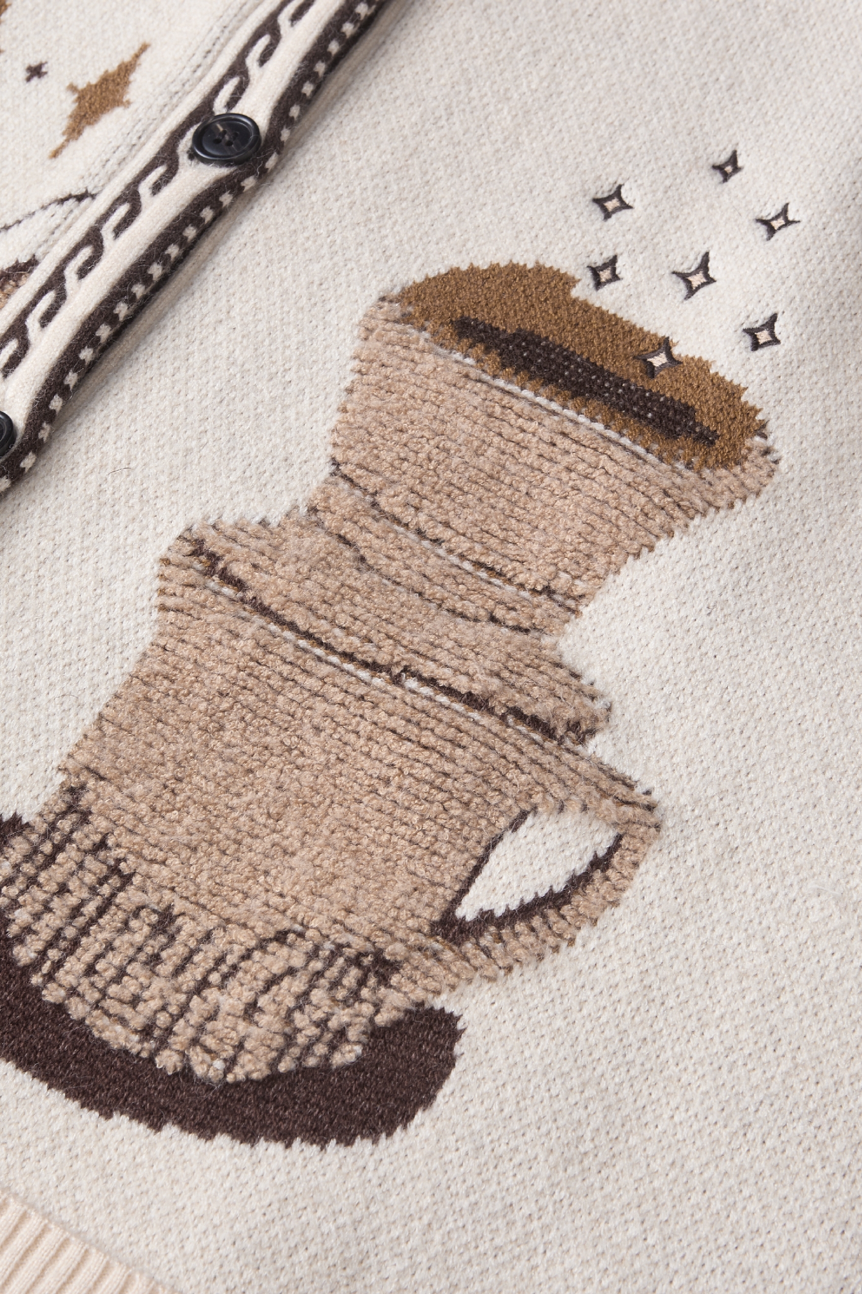 Knitted cardigan sweater