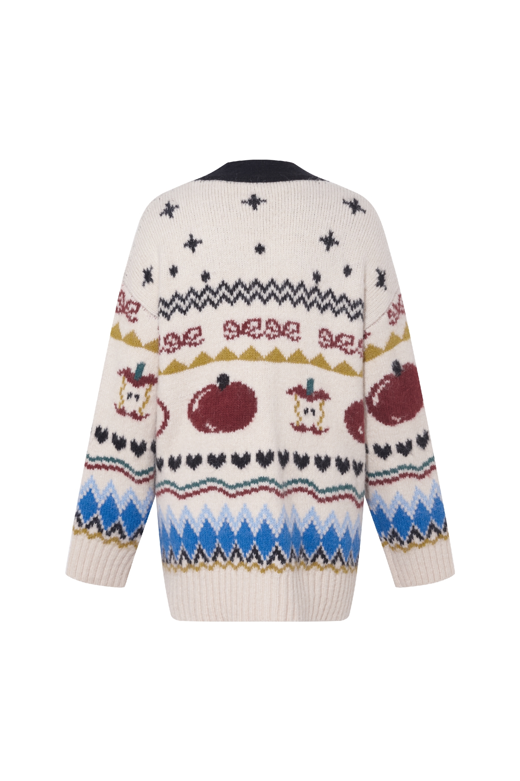 Casual long-sleeved knitted cardigan