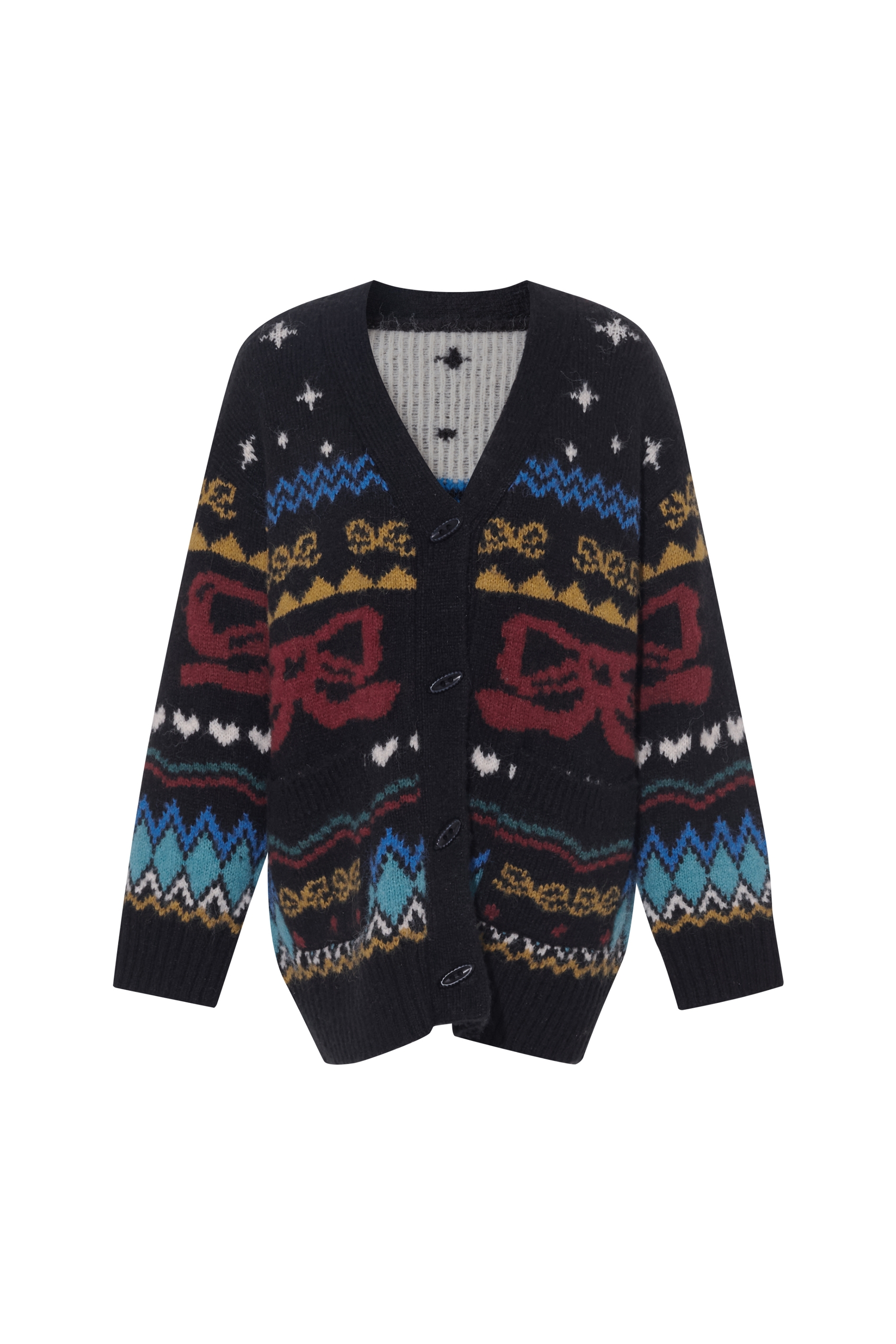 Casual long-sleeved knitted cardigan