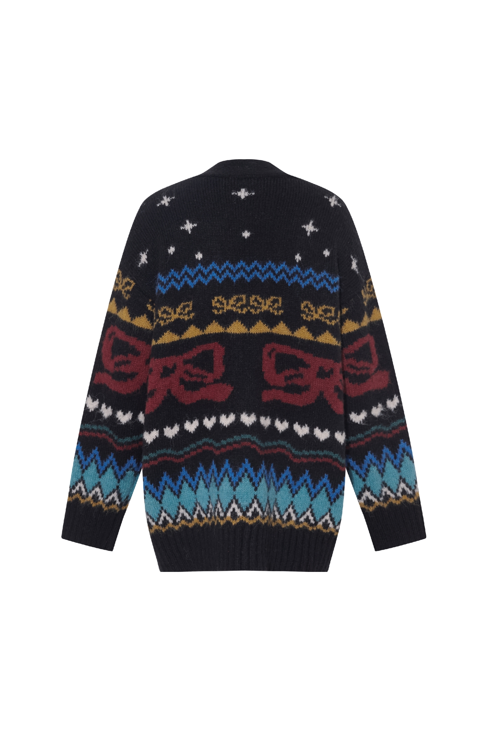 Casual long-sleeved knitted cardigan