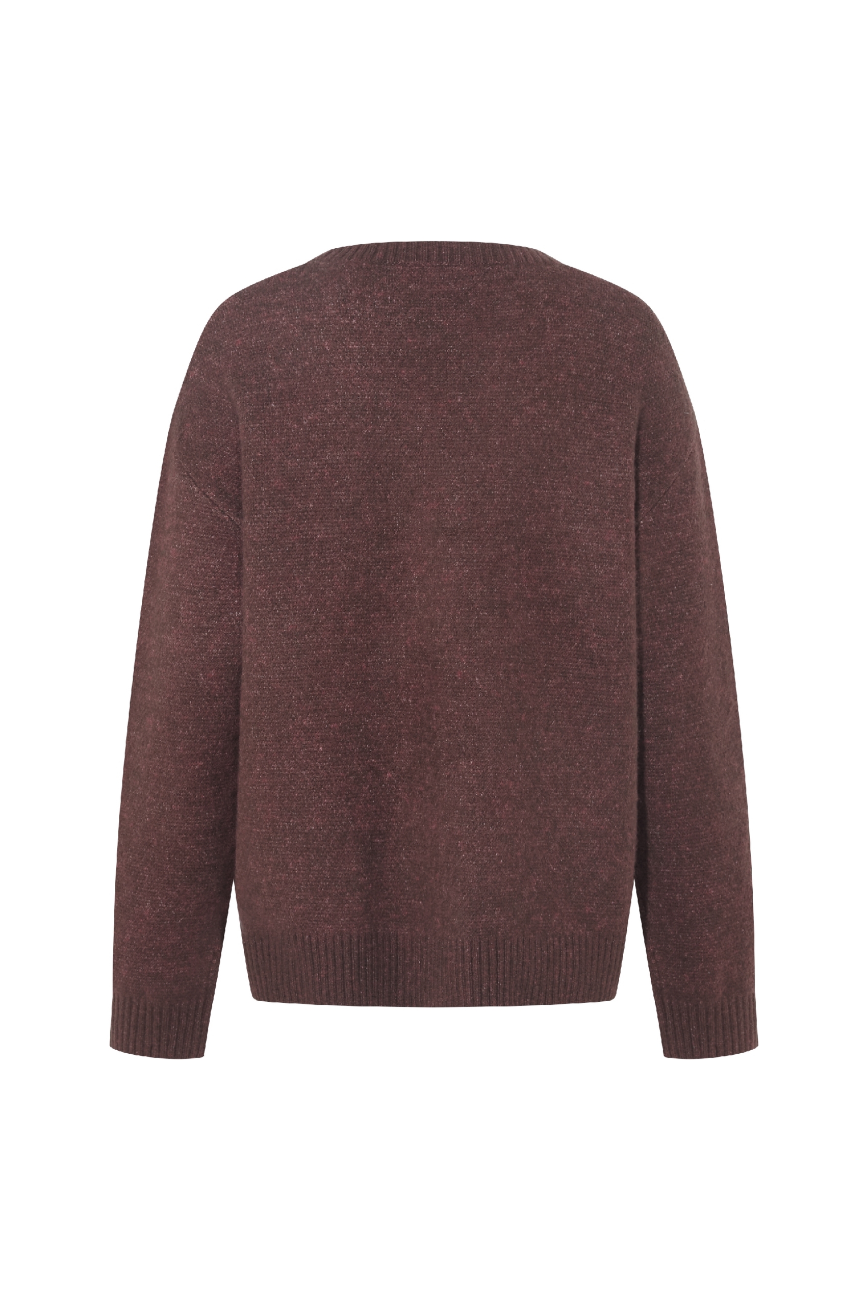 Brown knitted pullover sweater