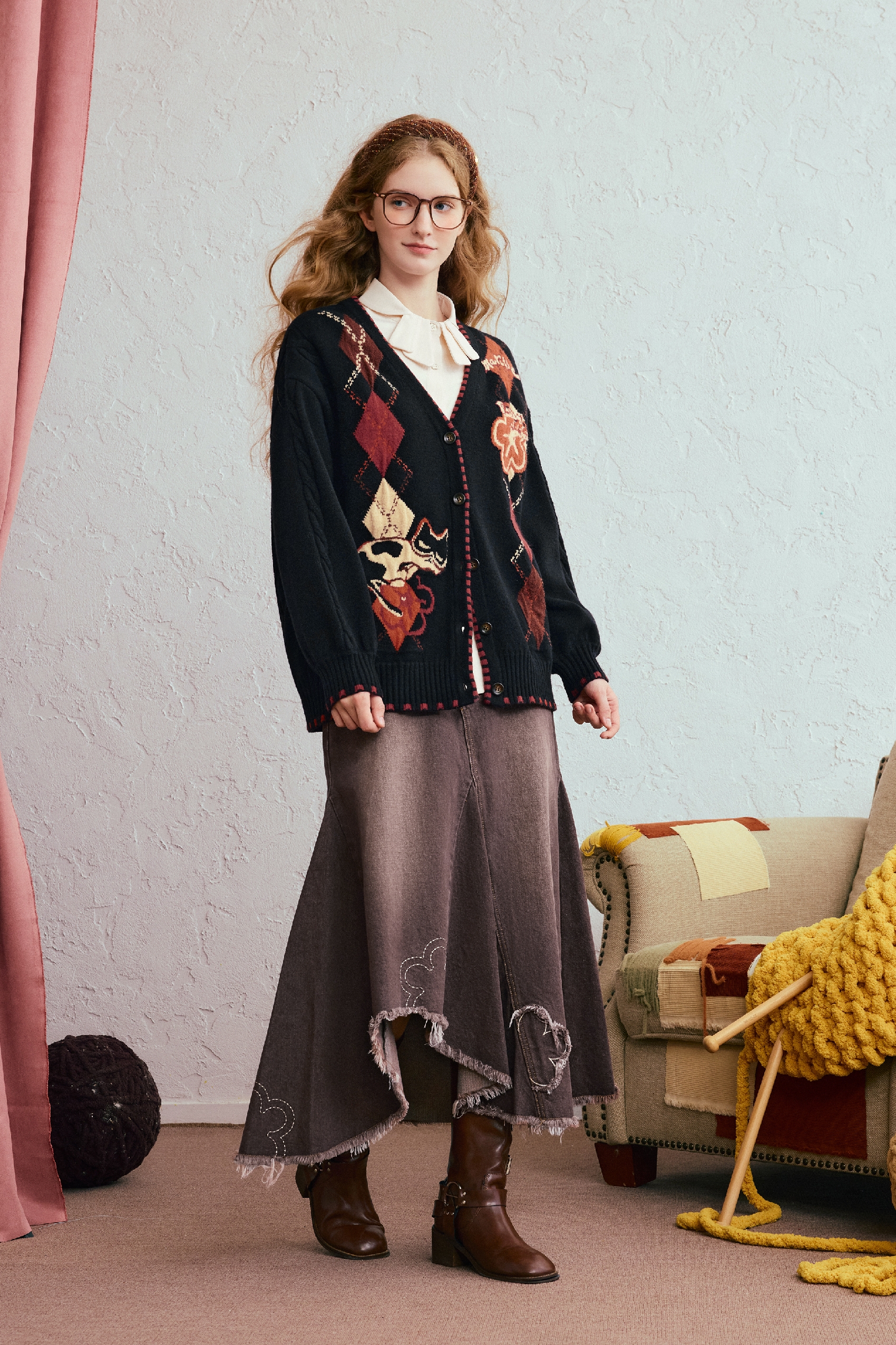 Christmas jacquard knit sweater