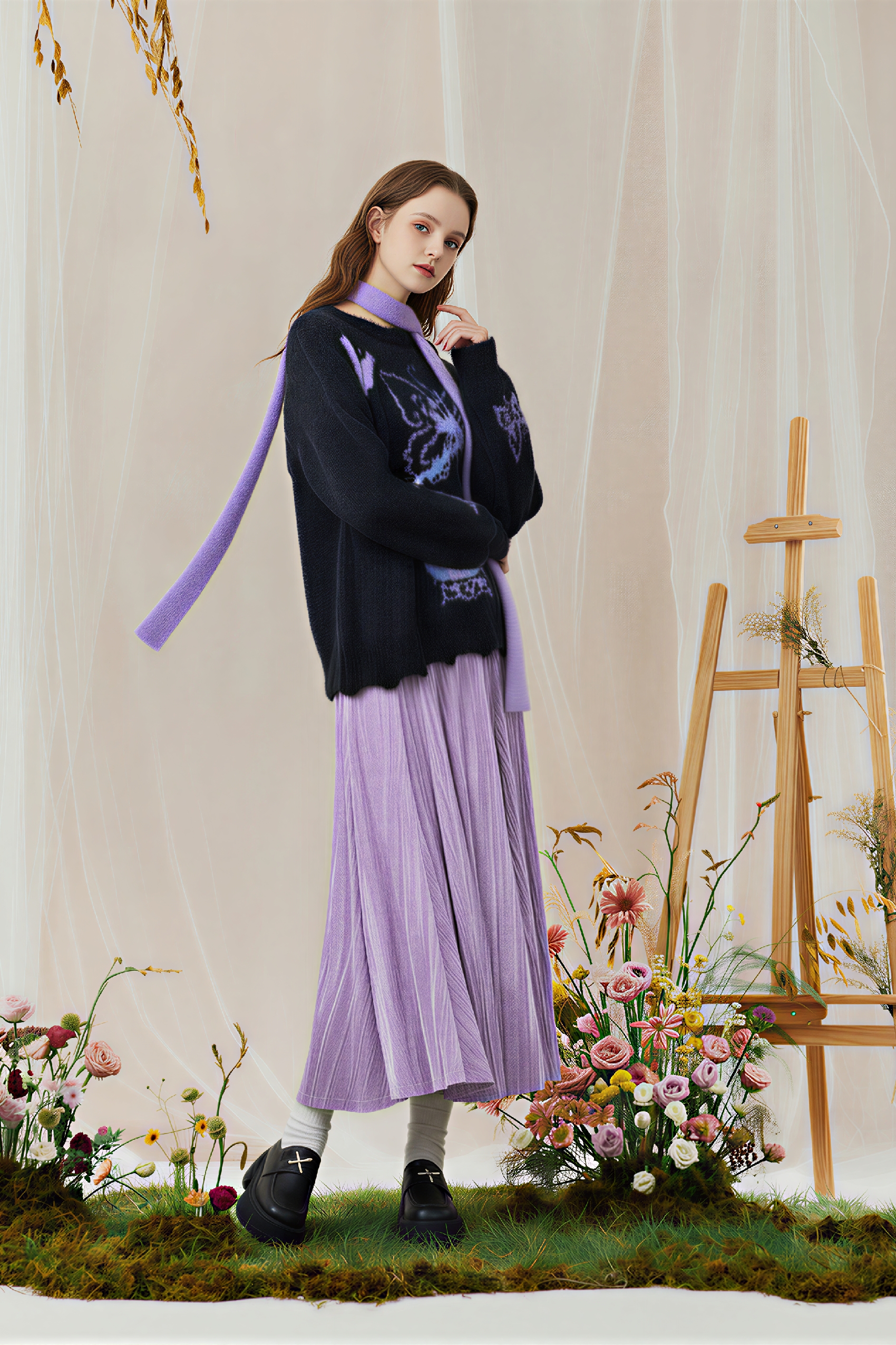 Black knitted vintage sweater