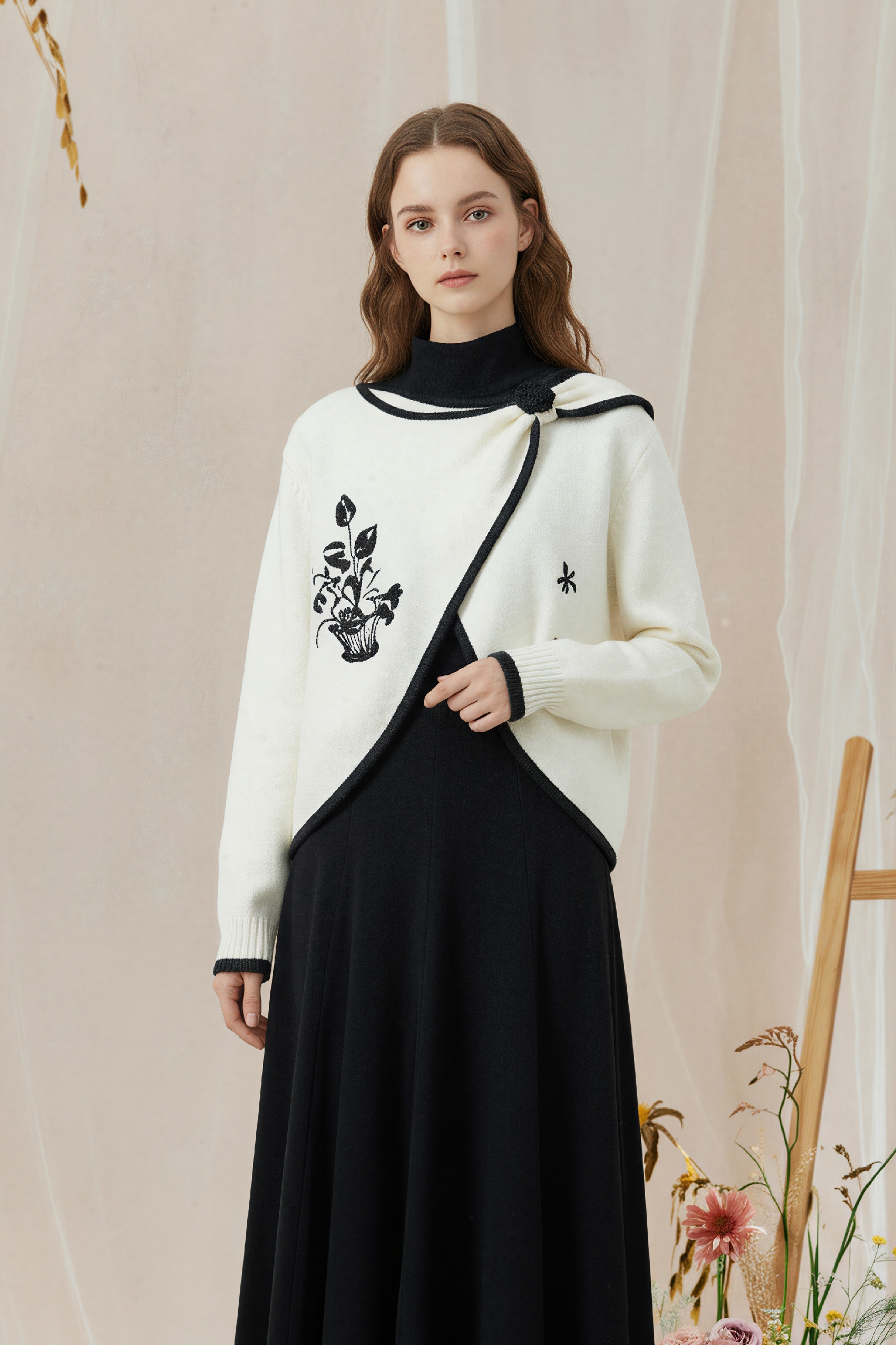 Vintage embroidered sweater