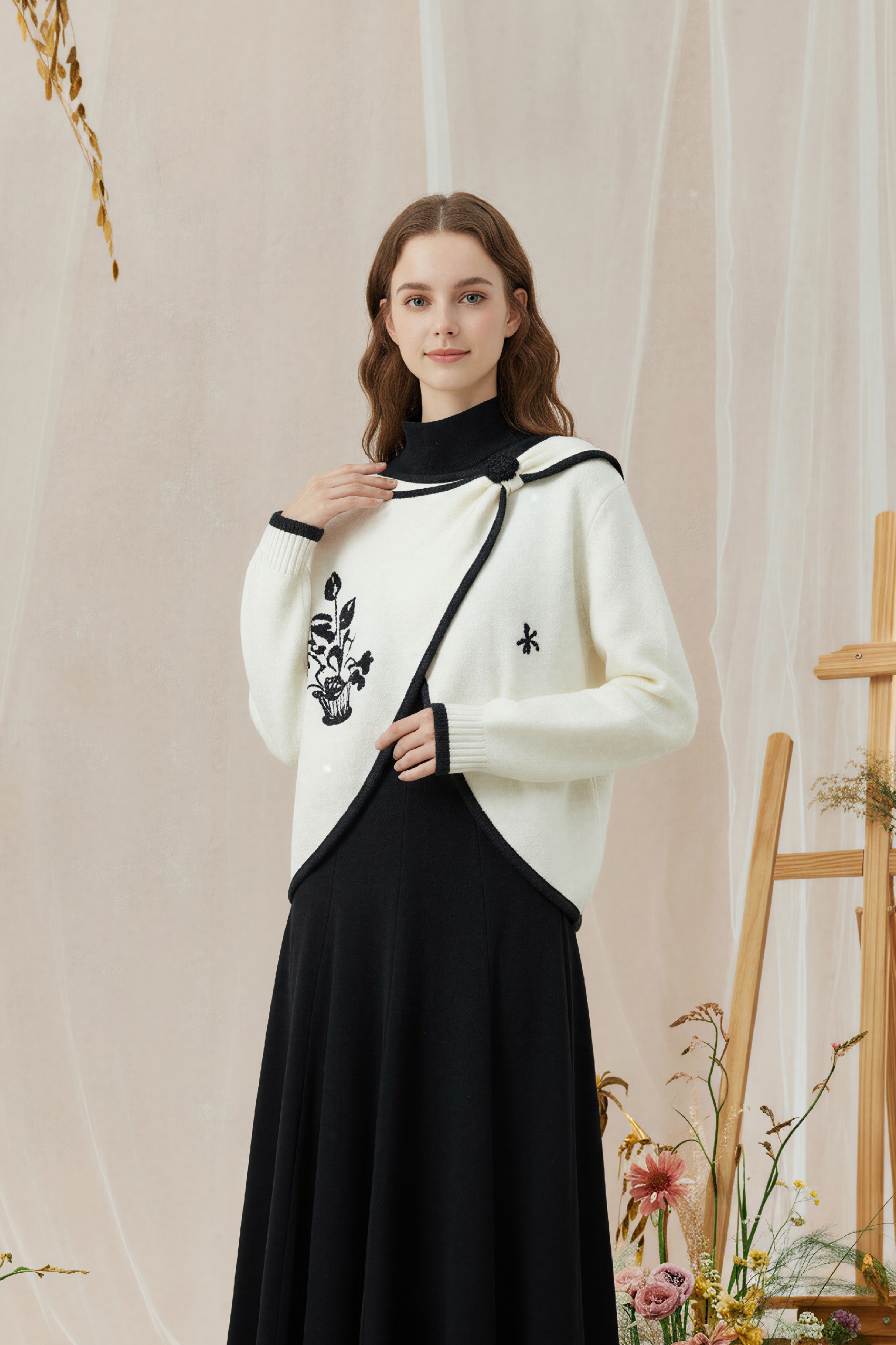 Vintage embroidered sweater