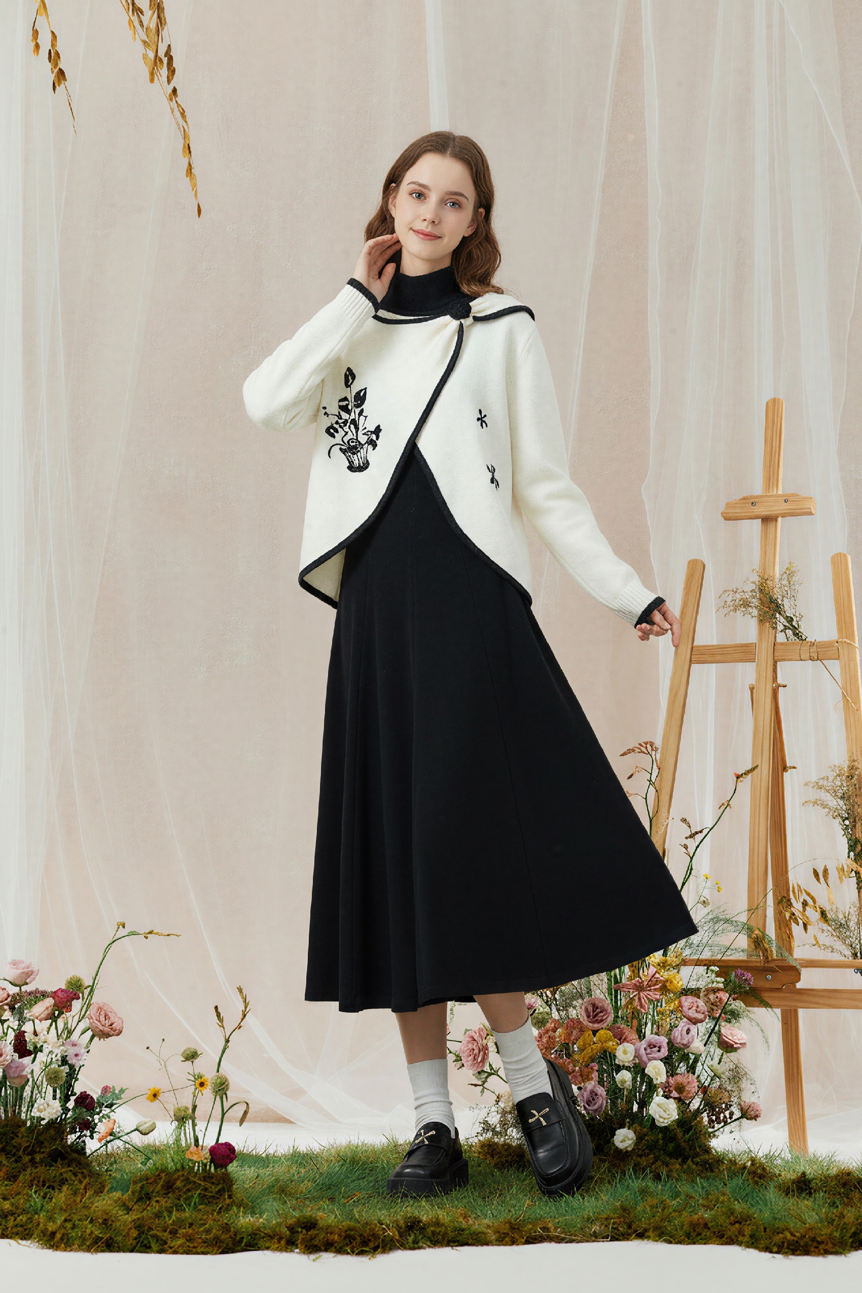 Vintage embroidered sweater