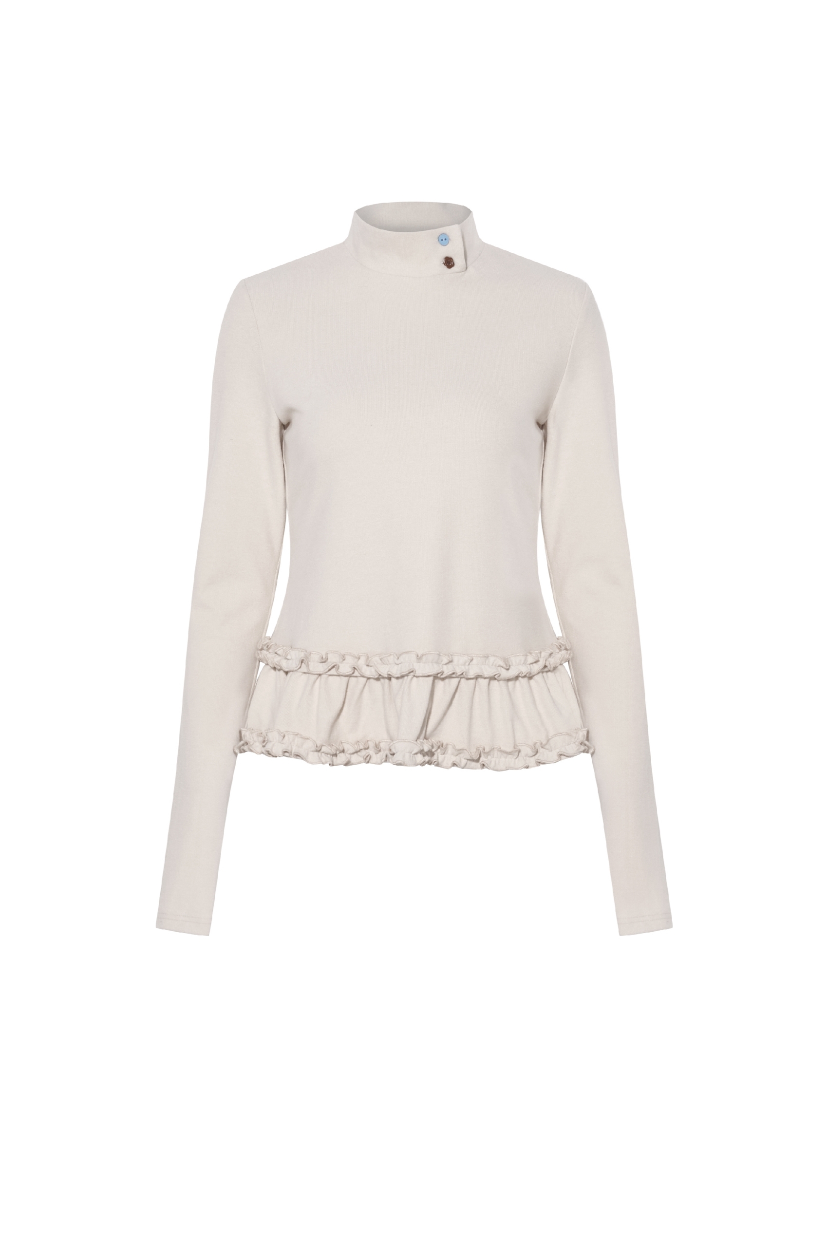 High-neck base layer long-sleeved T-shirt