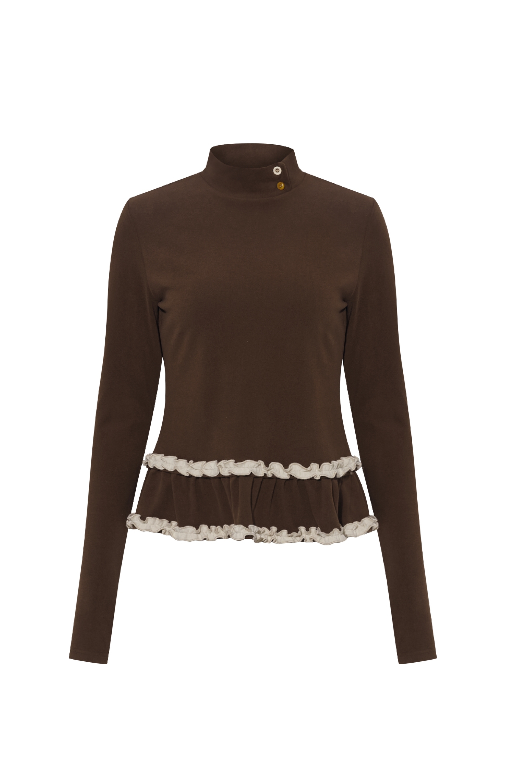 High-neck base layer long-sleeved T-shirt