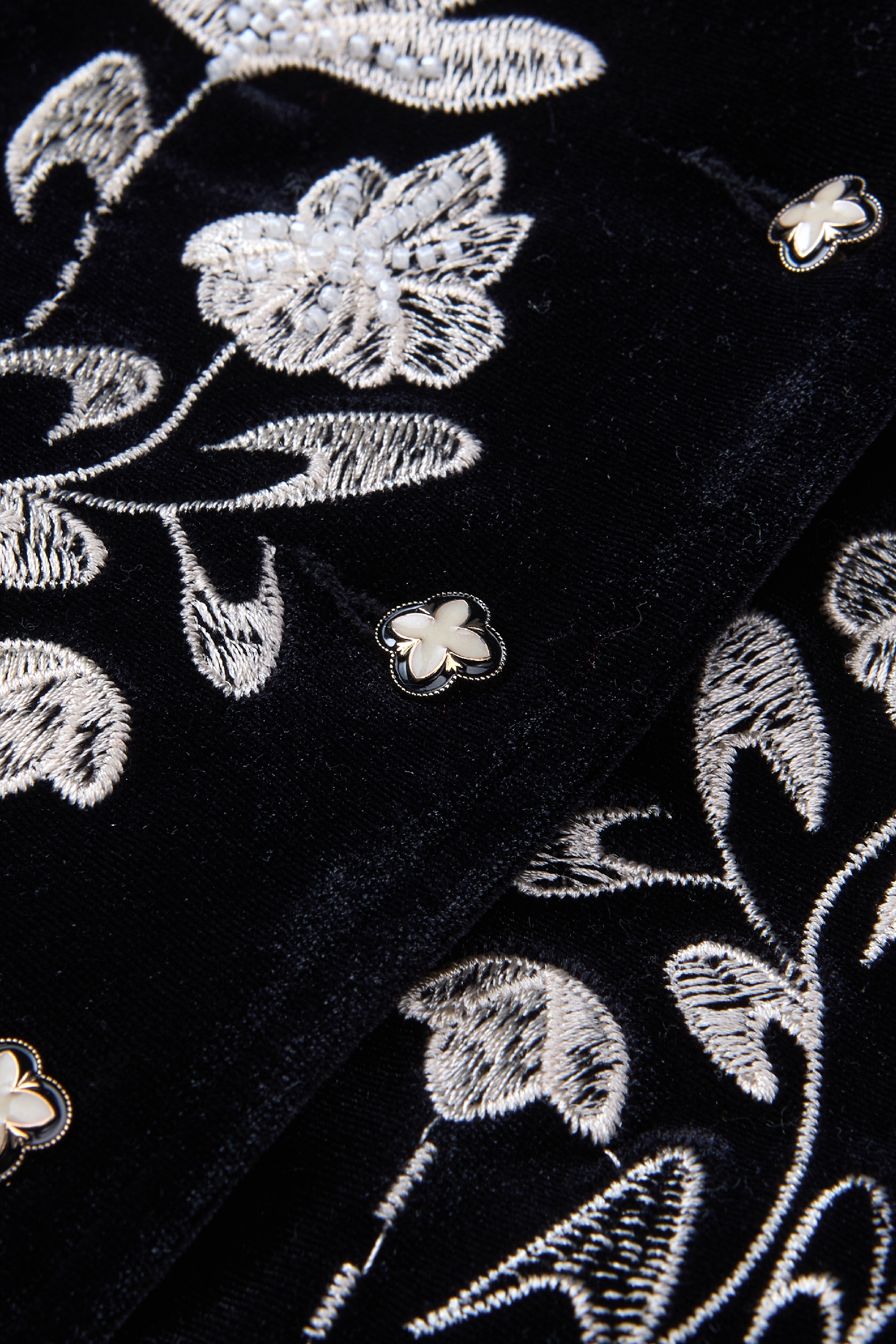 Modern Chinese Embroidered Vest & Skirt Set