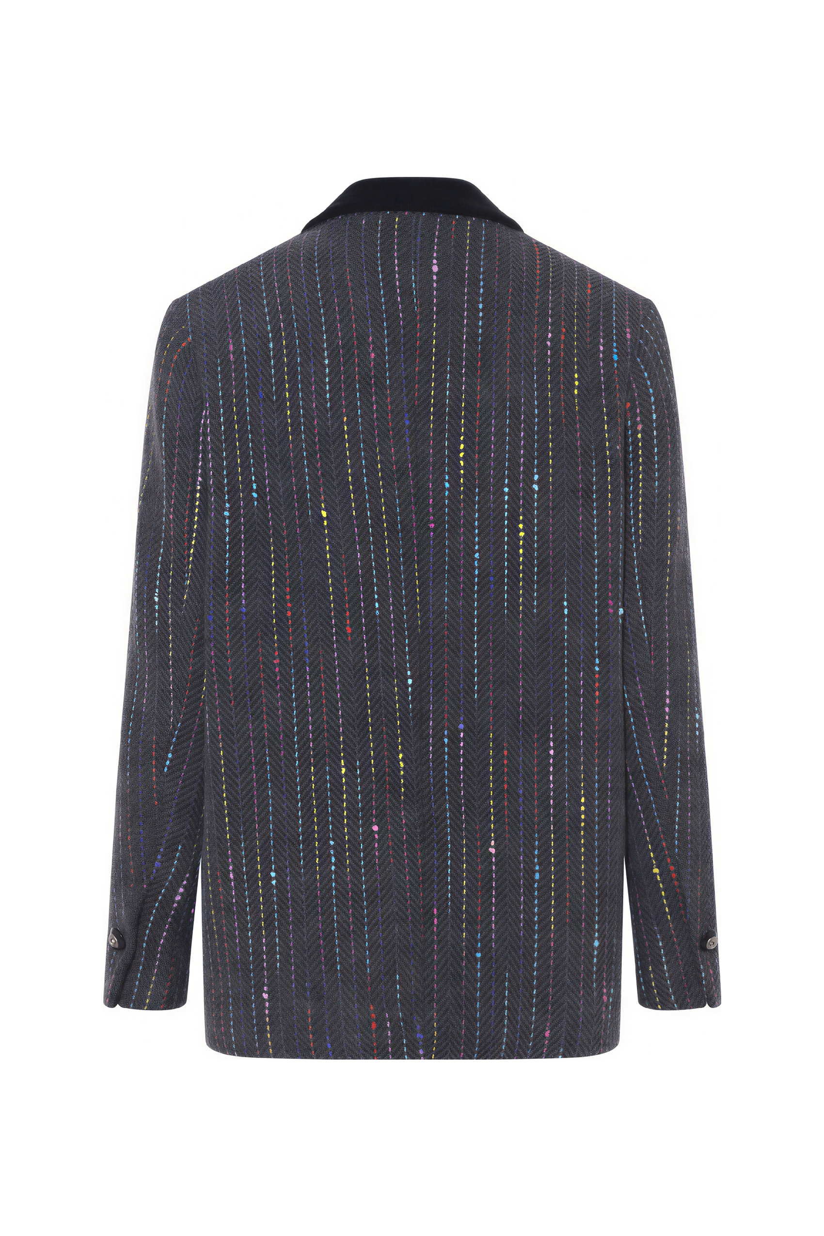 Embroidered Wool Blend Blazer