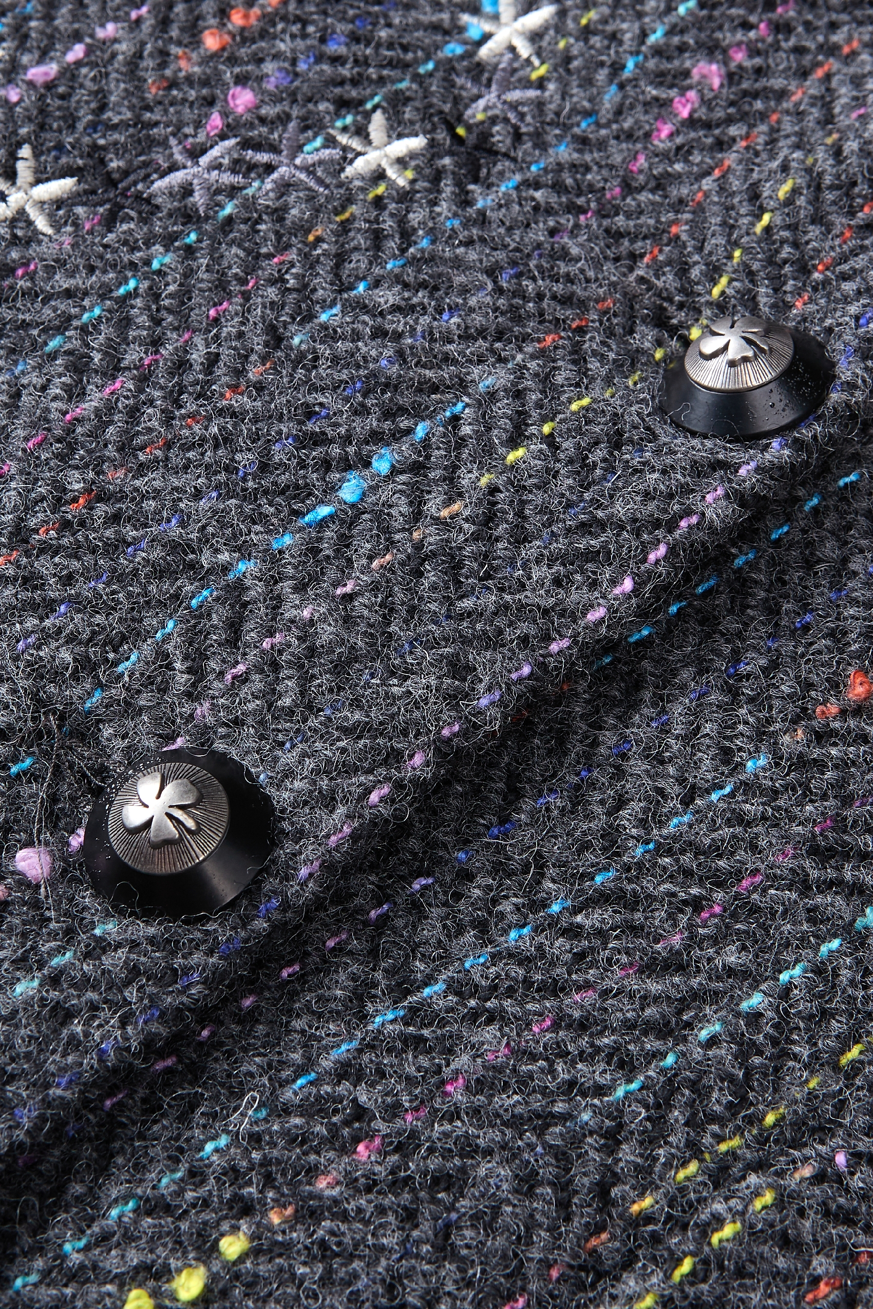 Embroidered Wool Blend Blazer