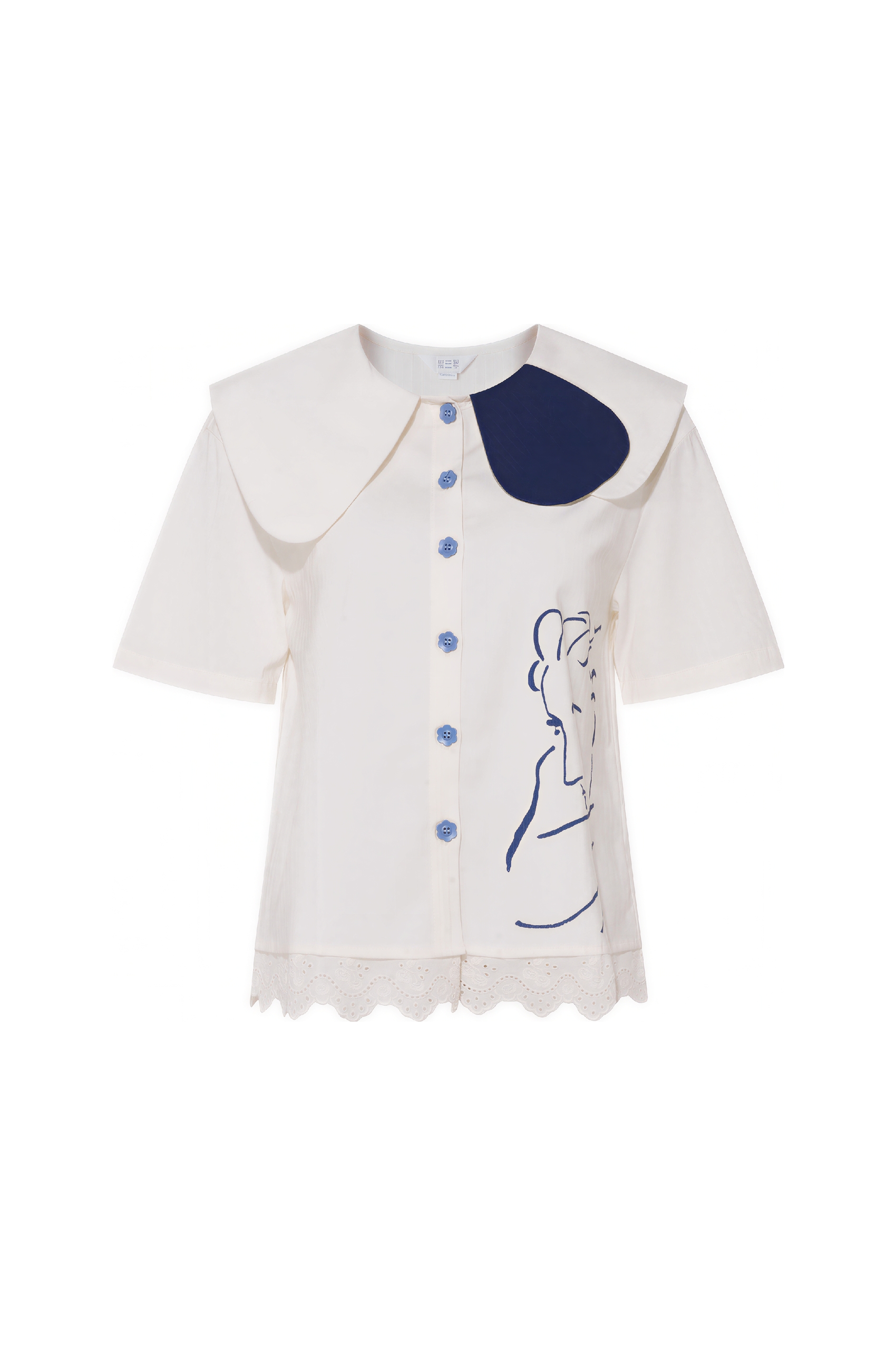 Matisse-Inspired Casual Peter Pan Collar Shirt-LYONSENS