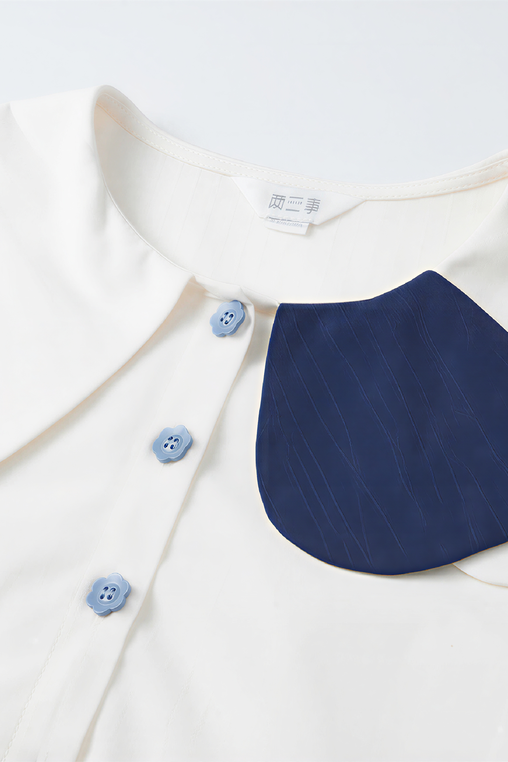 Matisse-Inspired Casual Peter Pan Collar Shirt-LYONSENS