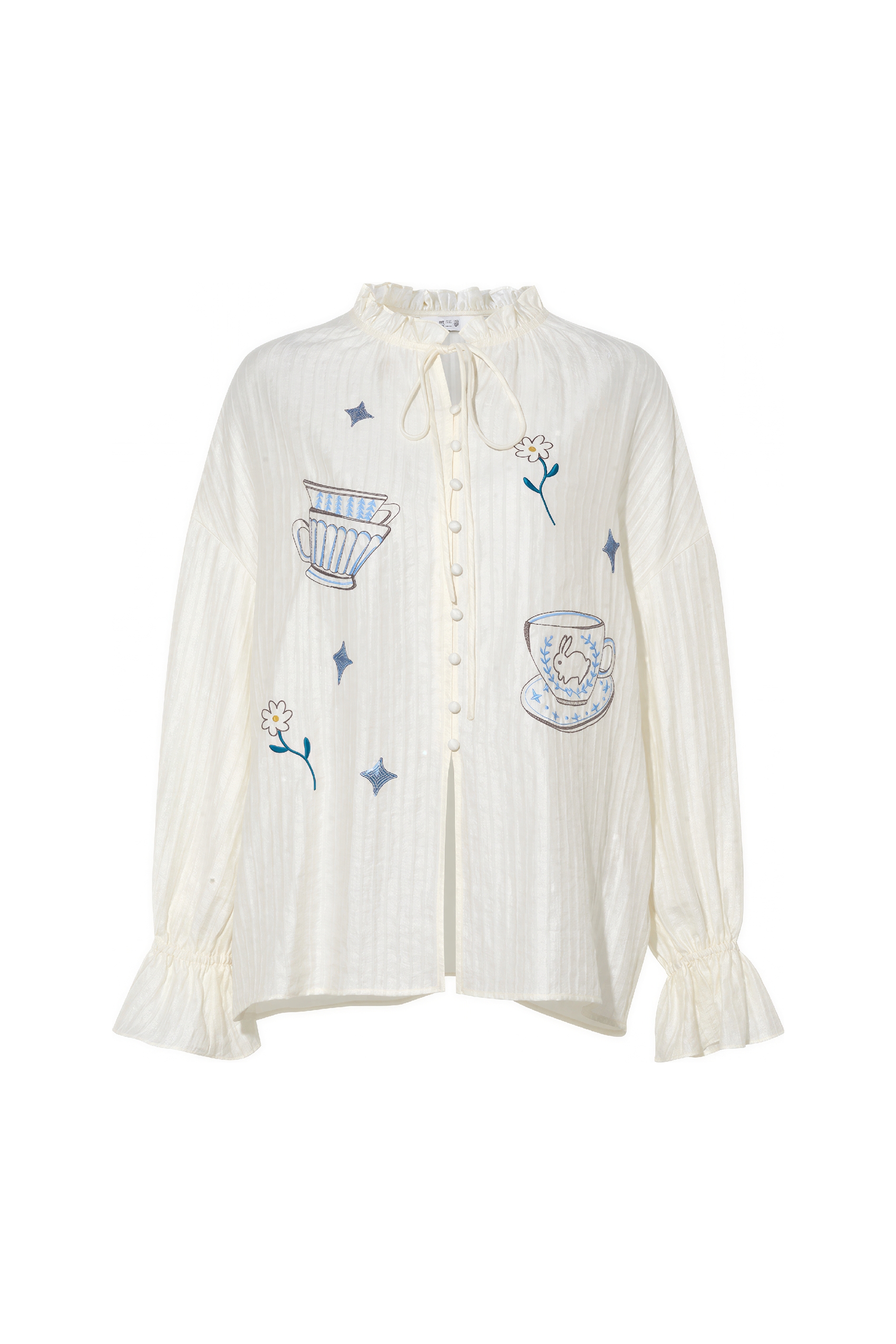 Lightweight Relaxed-Fit Embroidered Shirt