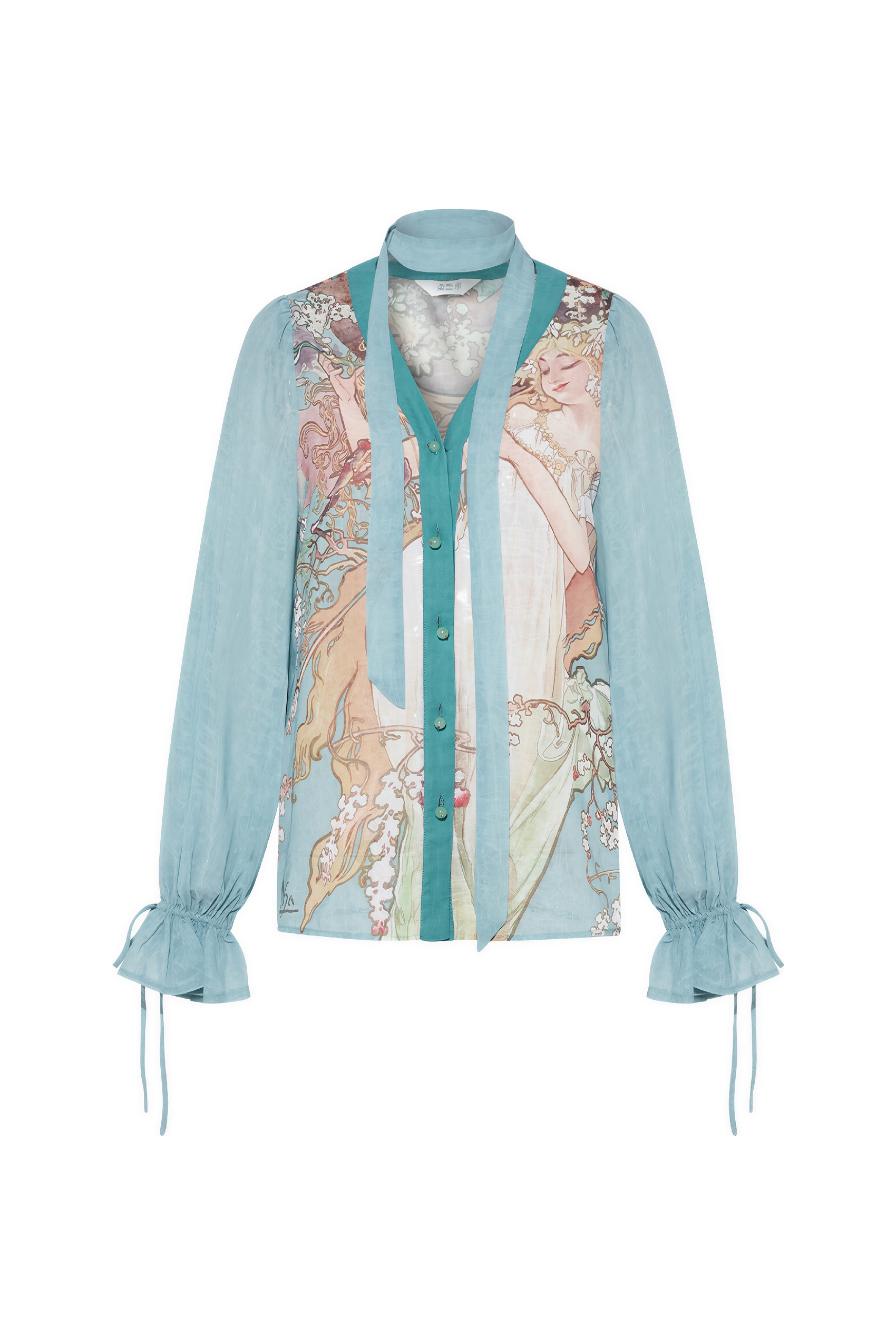 French Unique Elegant Blue Shirt