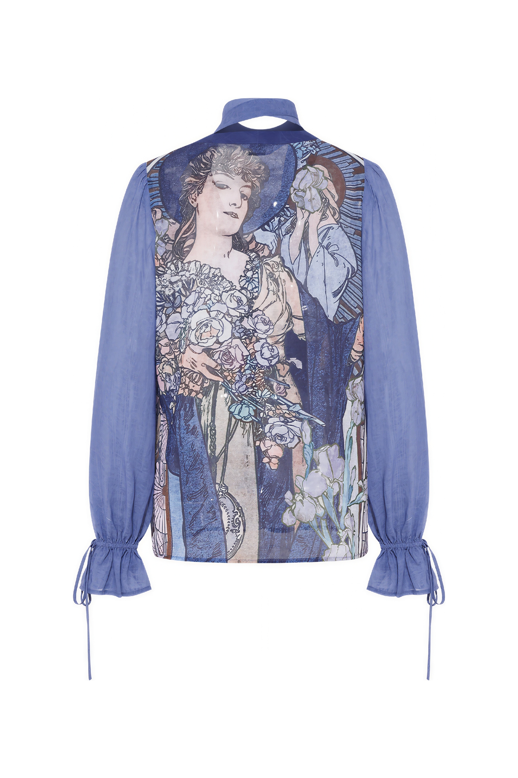 French Unique Elegant Blue Shirt