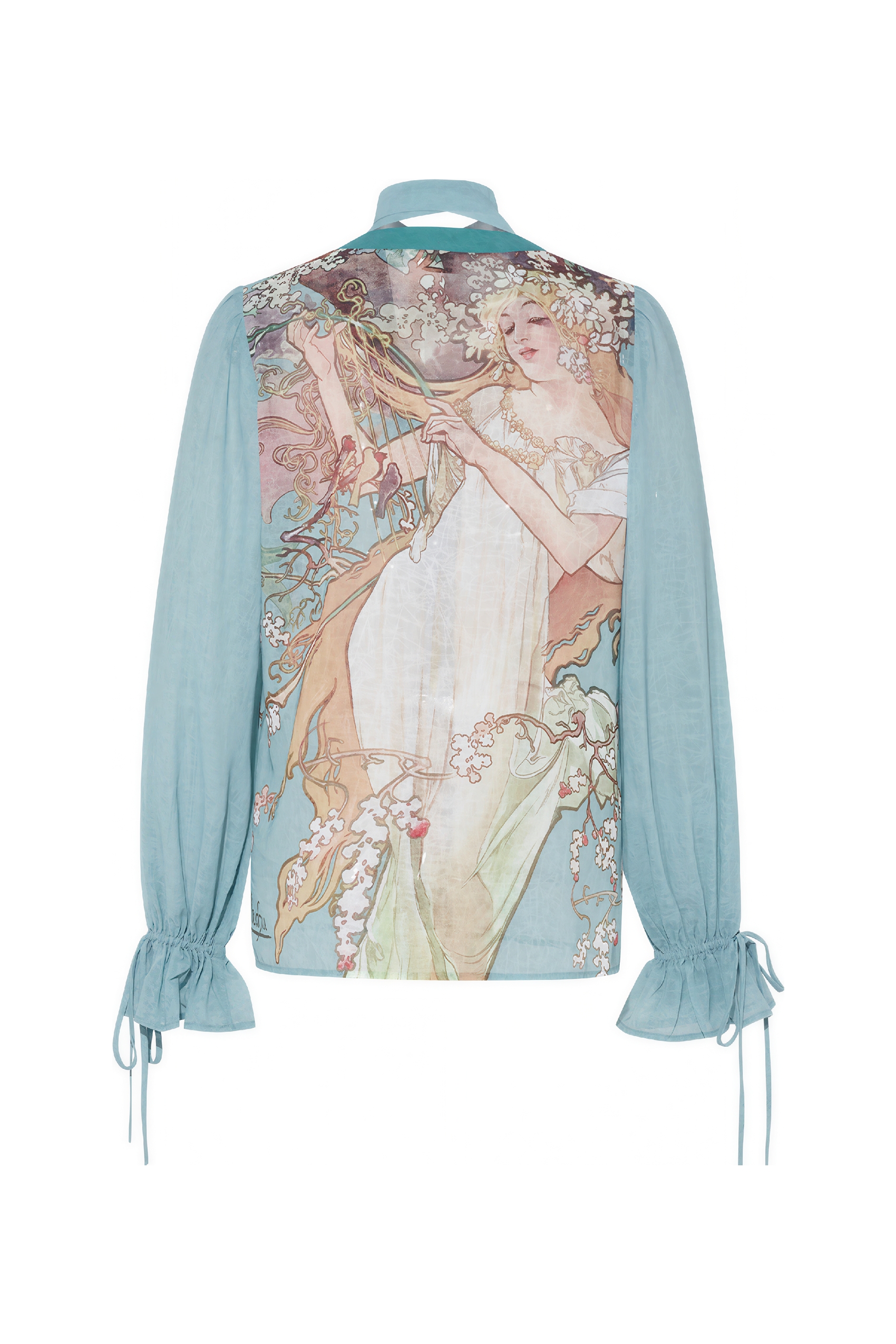 French Unique Elegant Blue Shirt