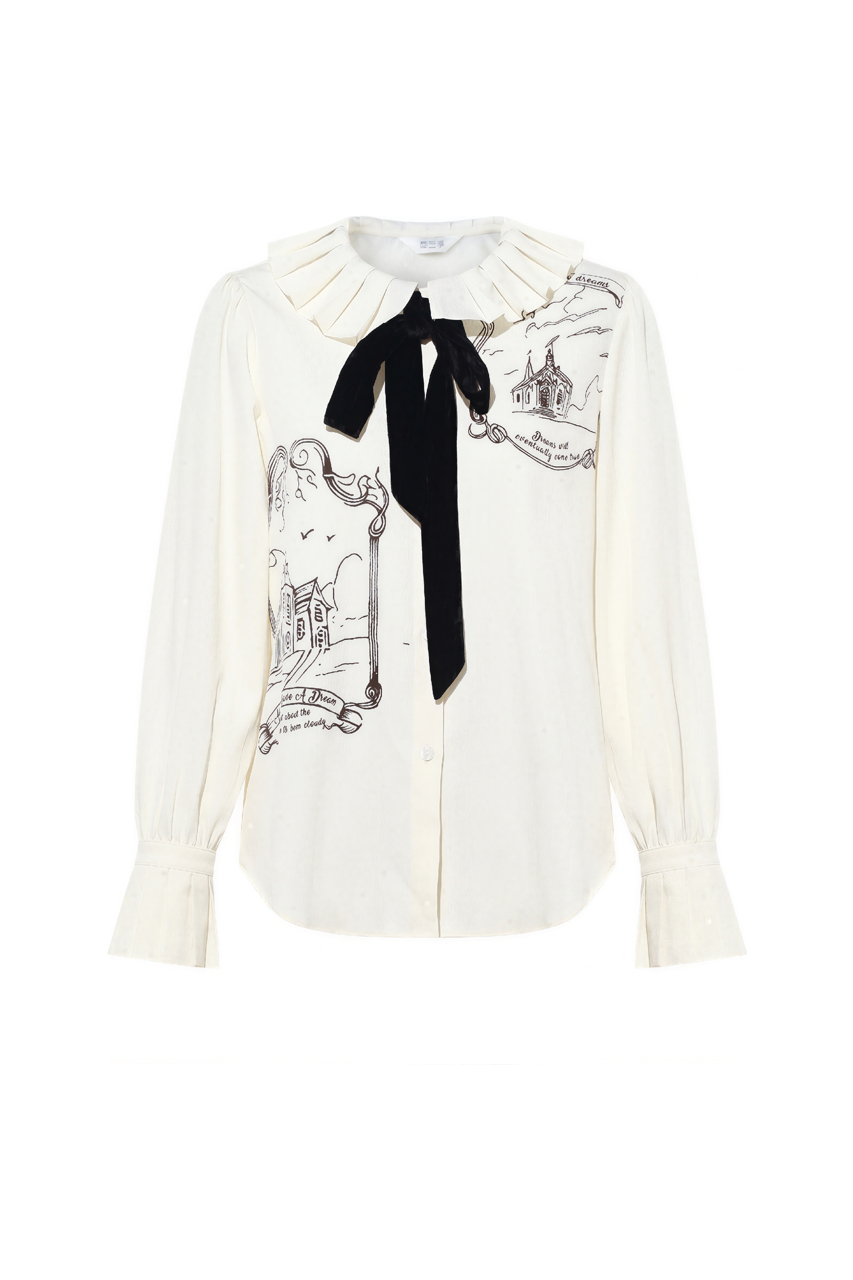 Relaxed Designer Collar White Shirt