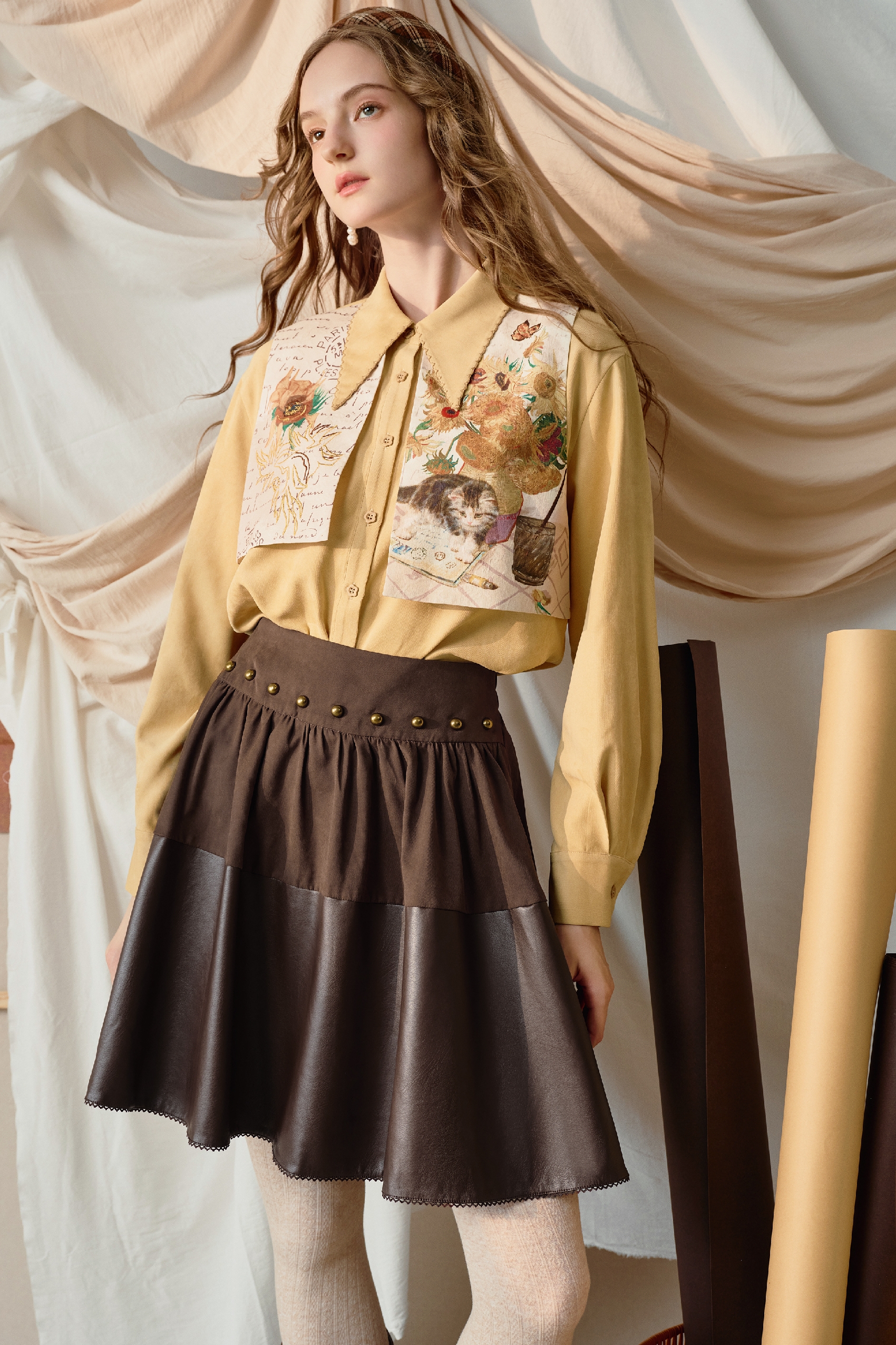 Van Gogh-Inspired Long-Sleeve Shirt