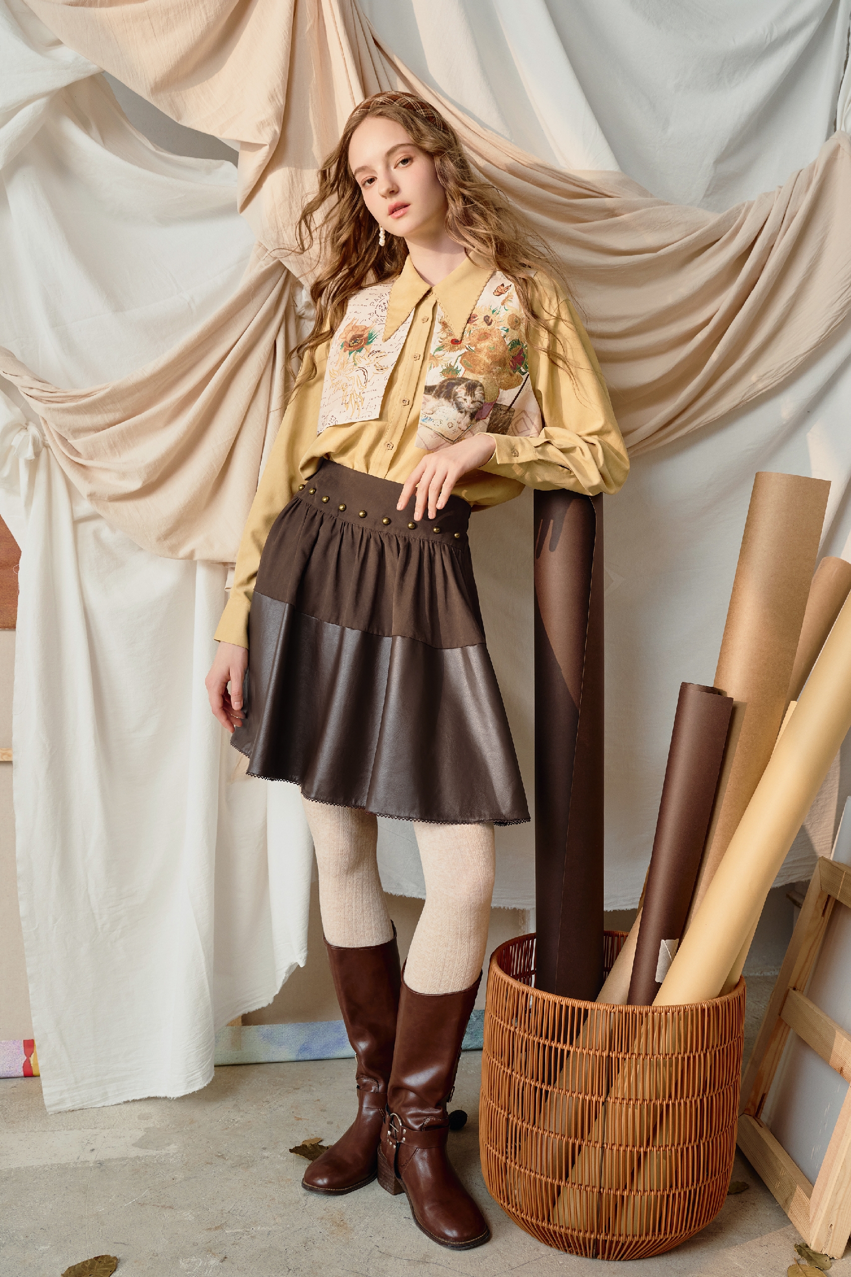 Van Gogh-Inspired Long-Sleeve Shirt