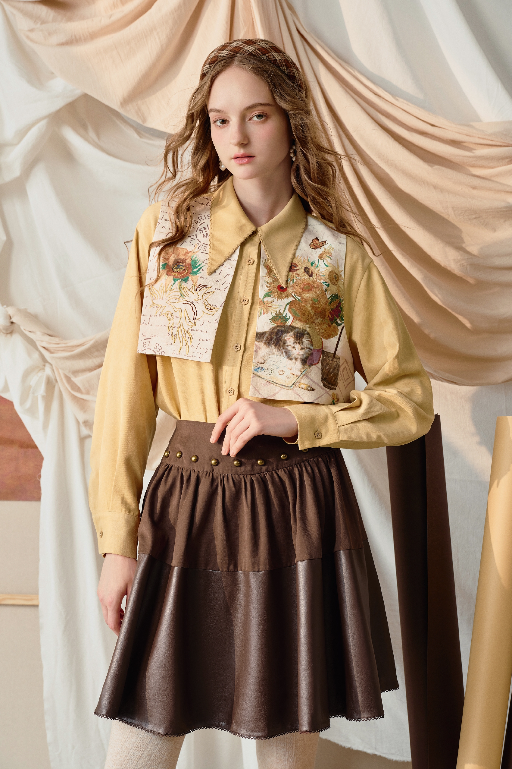 Van Gogh-Inspired Long-Sleeve Shirt