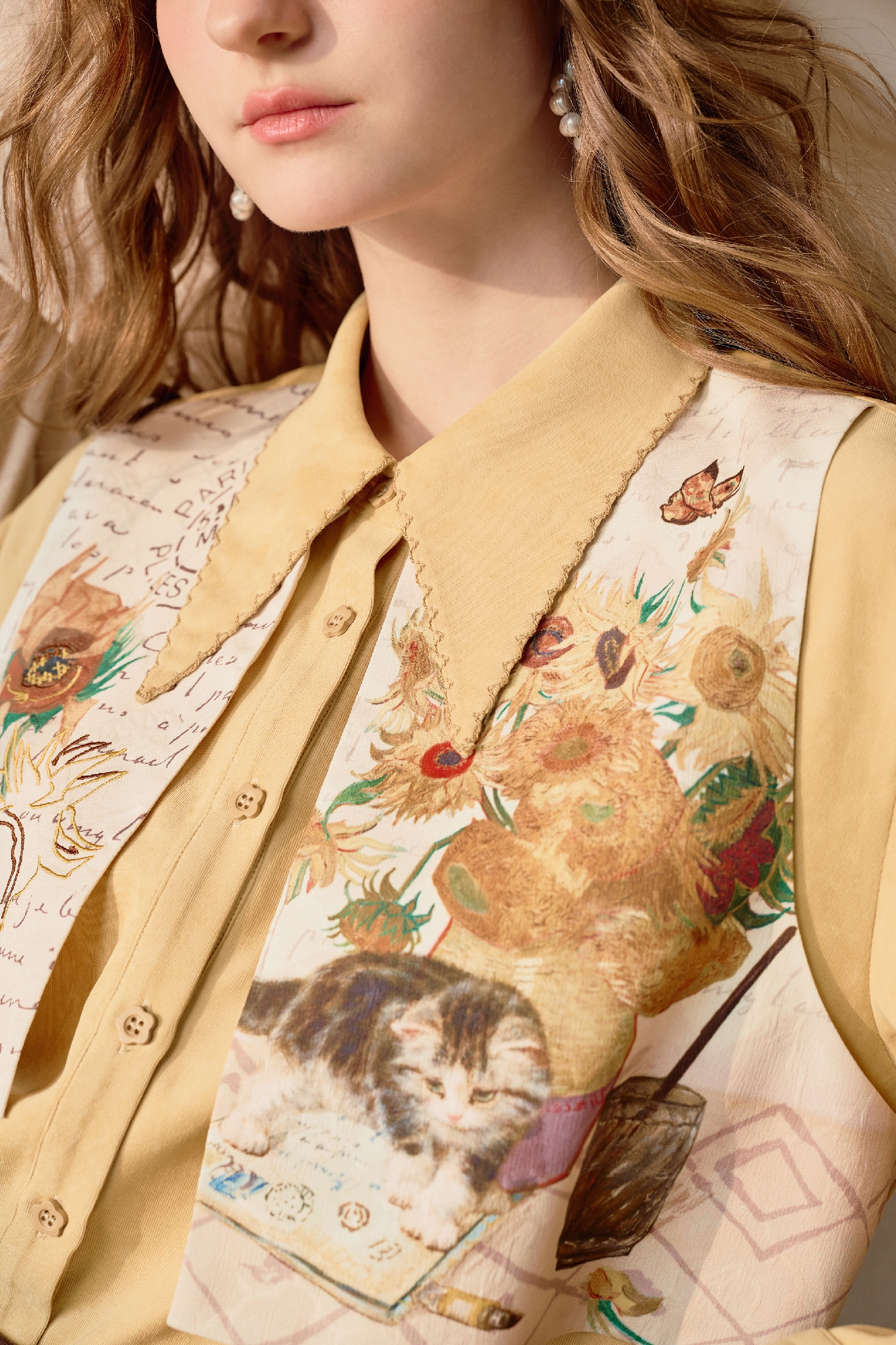 Van Gogh-Inspired Long-Sleeve Shirt