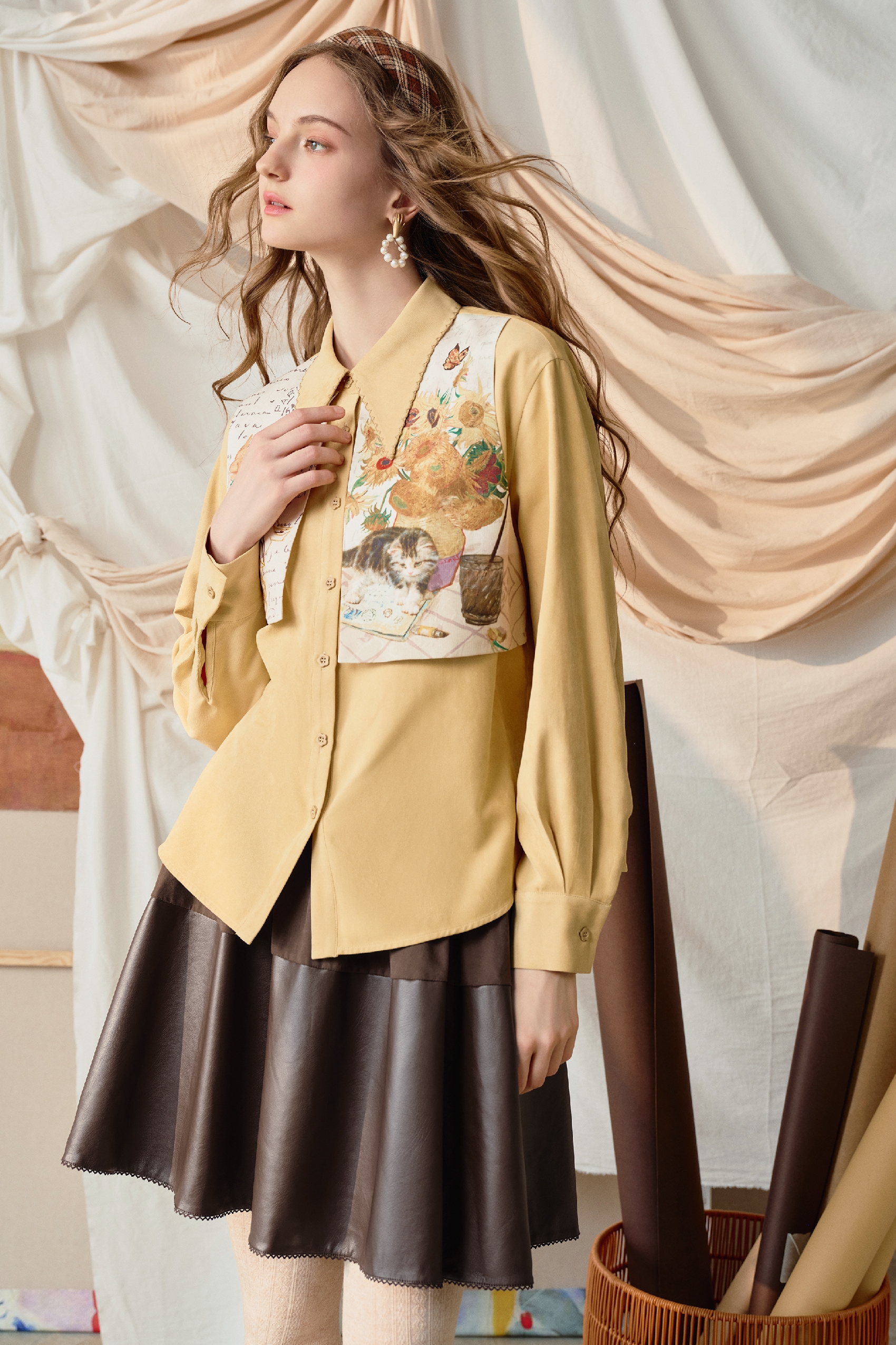 Van Gogh-Inspired Long-Sleeve Shirt